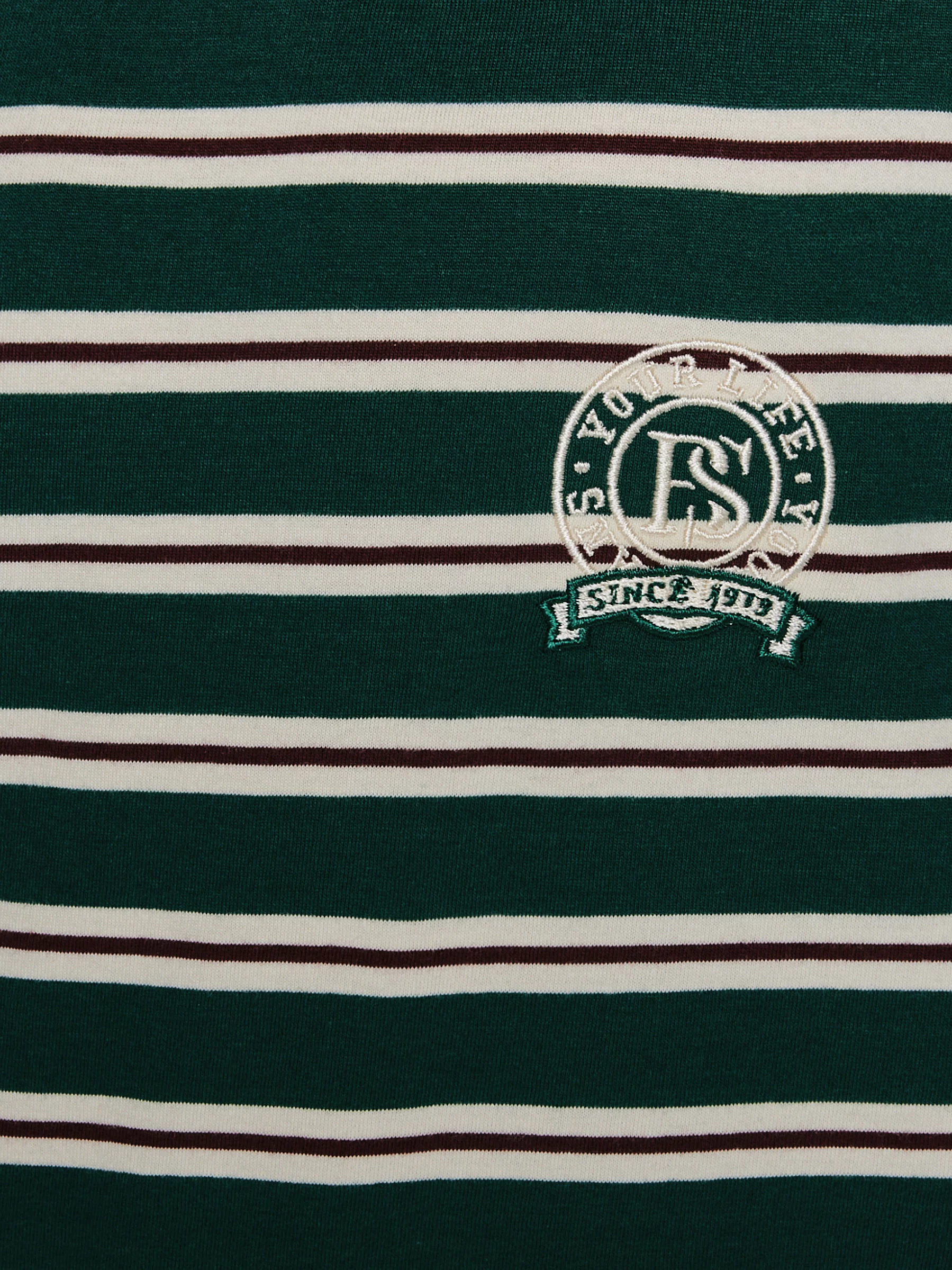 Koszulka chłopięca w paski zielona Sewer 304