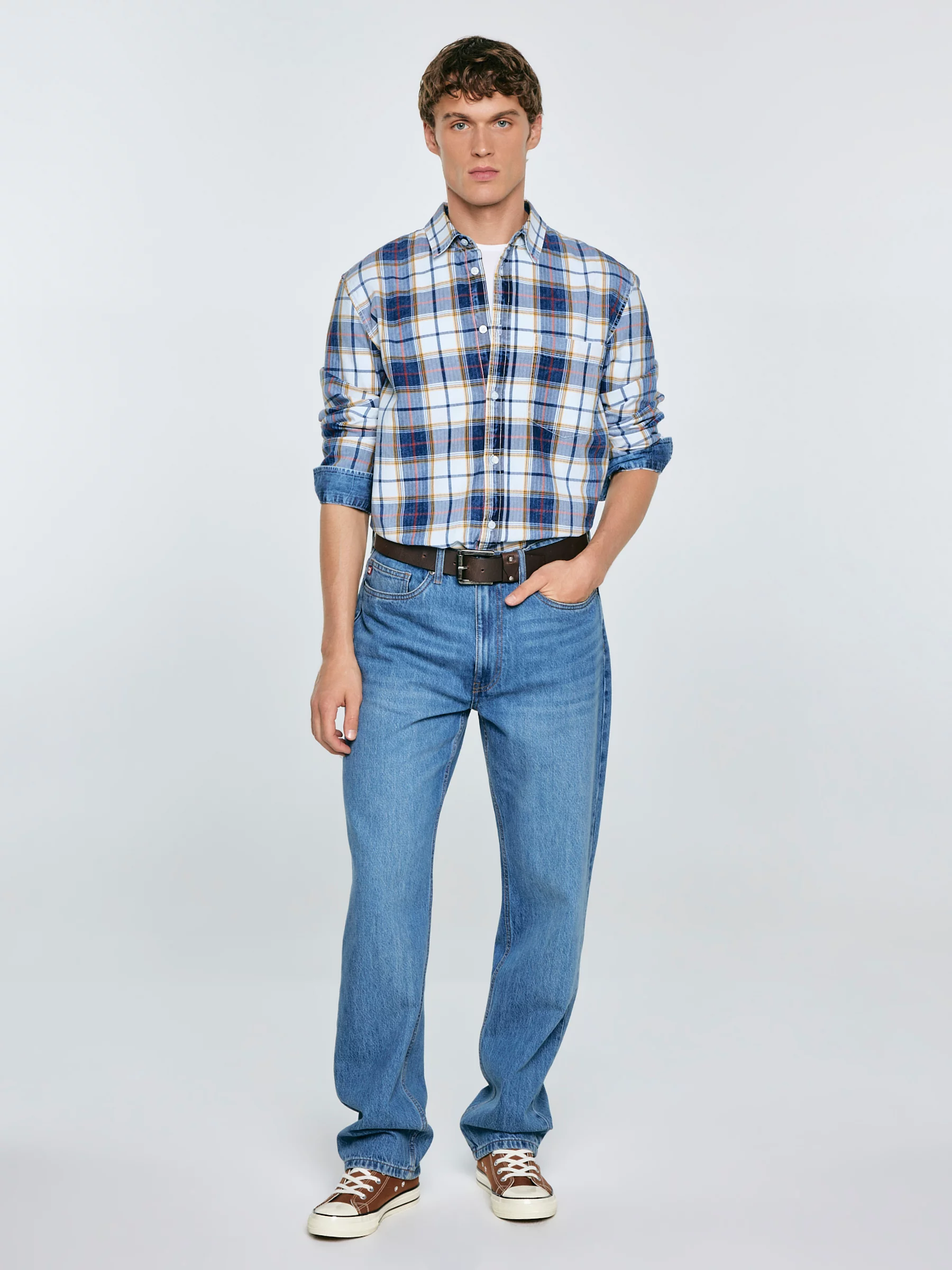 Trampki męskie wysokie brązowe SS174289 802