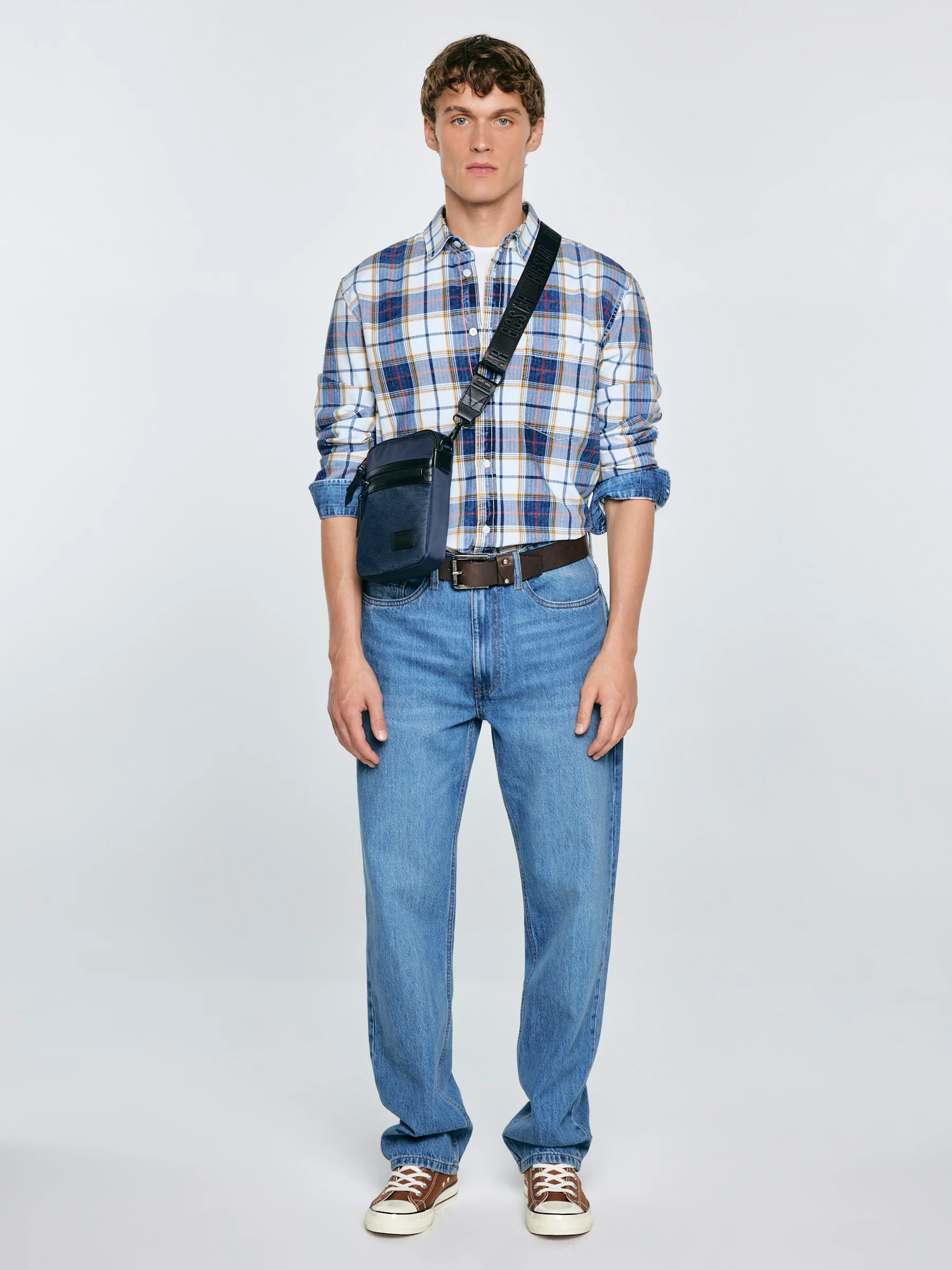 Torba męska typu crossbody granatowa Wotino 403