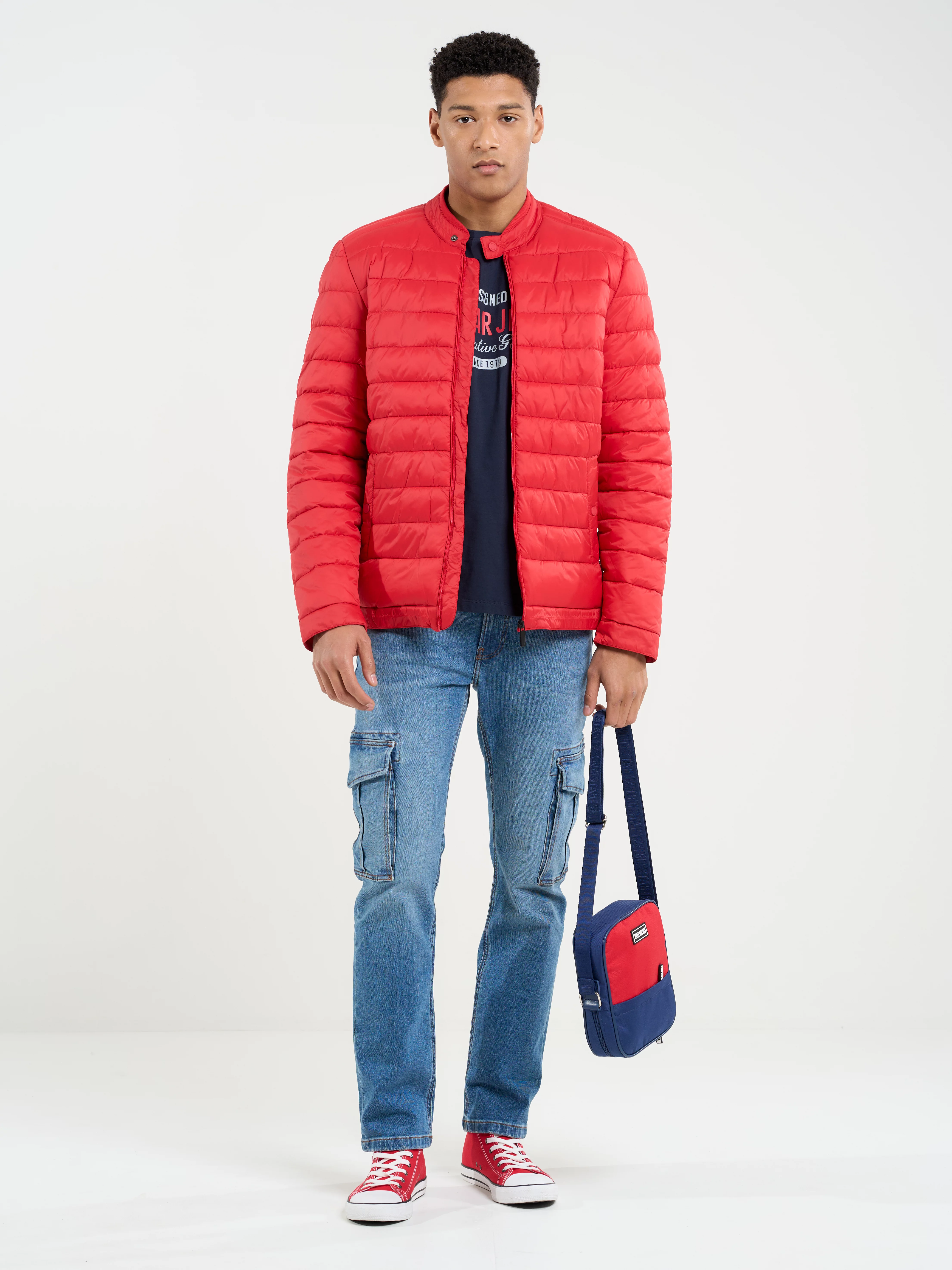 Kurtka męska pikowana czerwona Kamilos 603