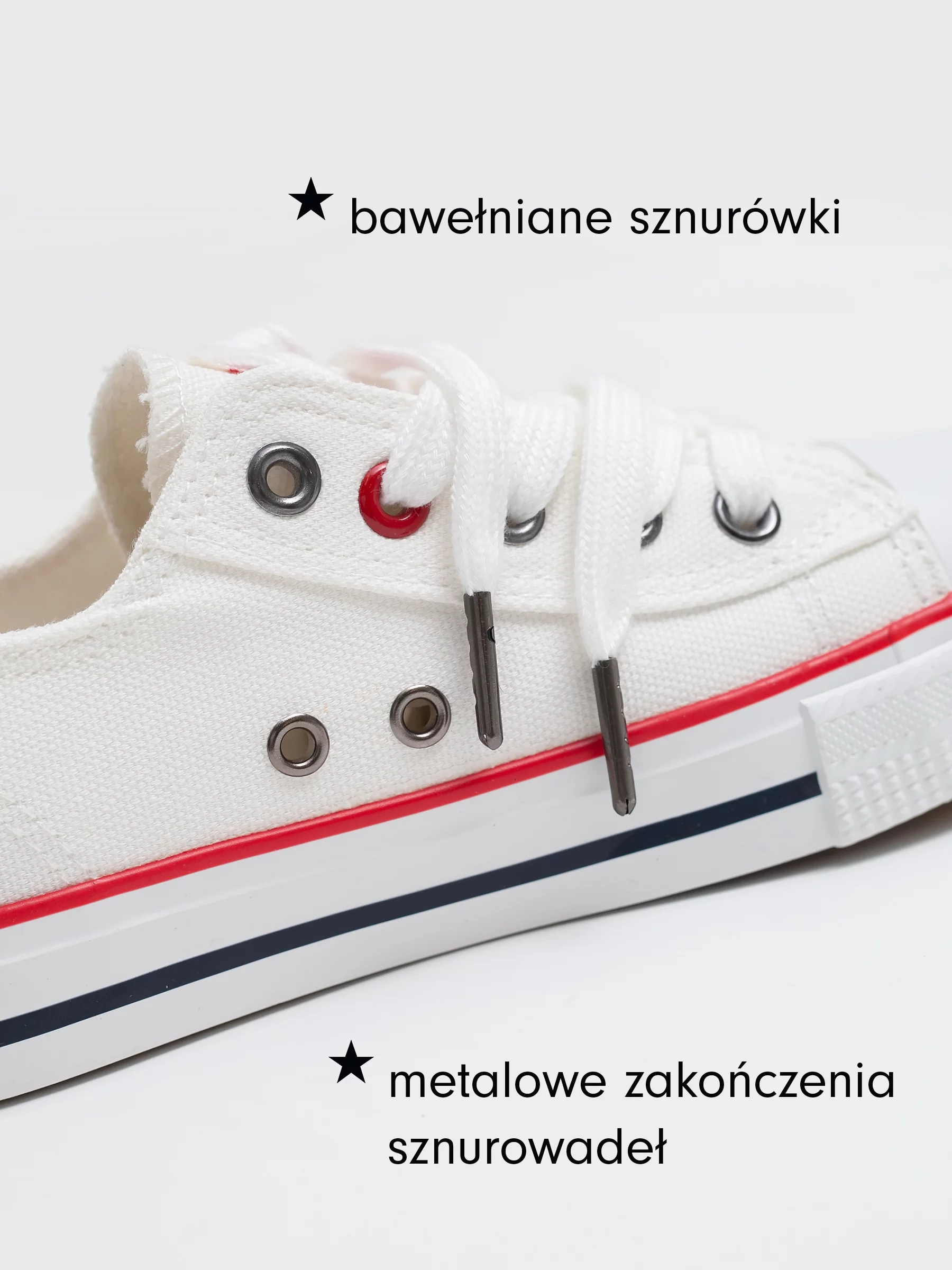 Trampki dziecięce niskie białe JJ374400 101