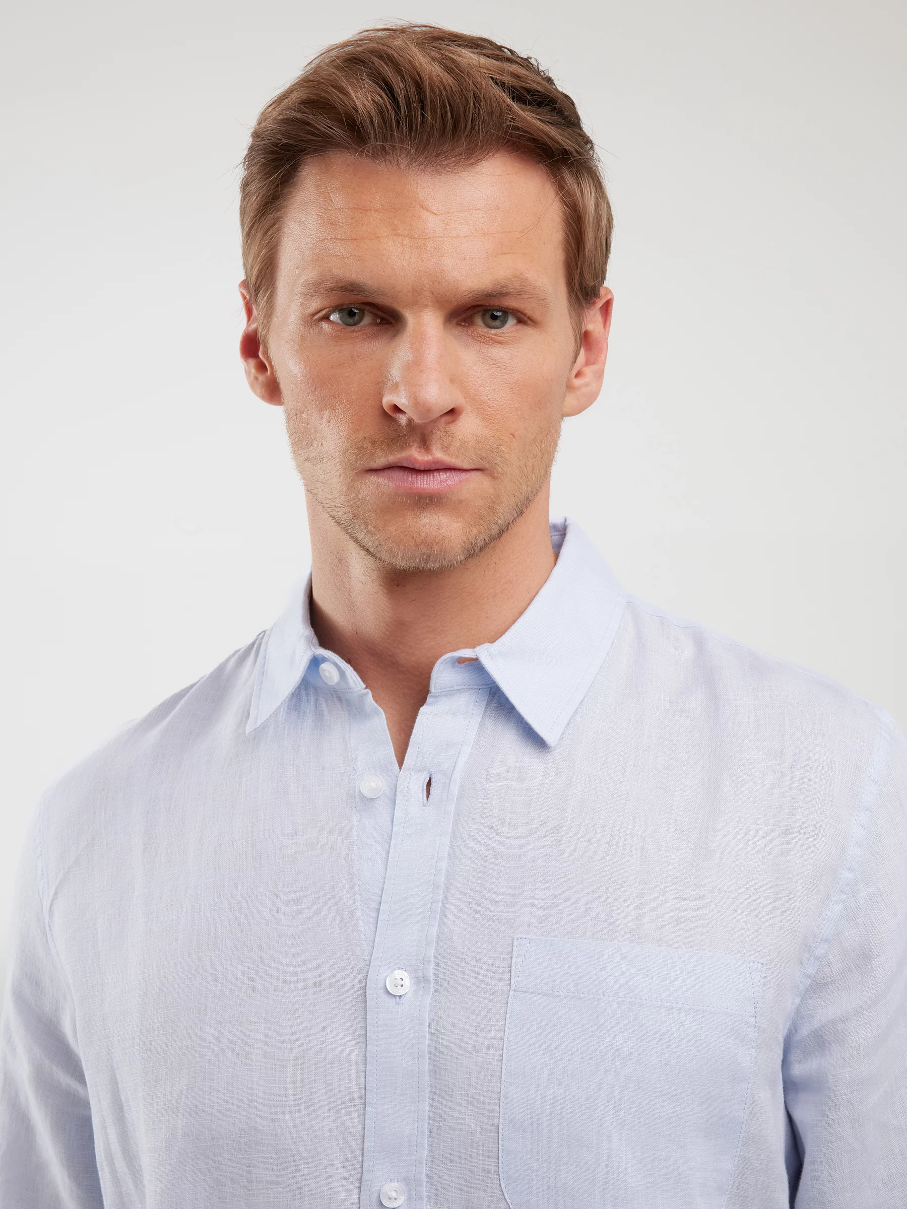 Lniana koszula męska błękitna Jianis 400