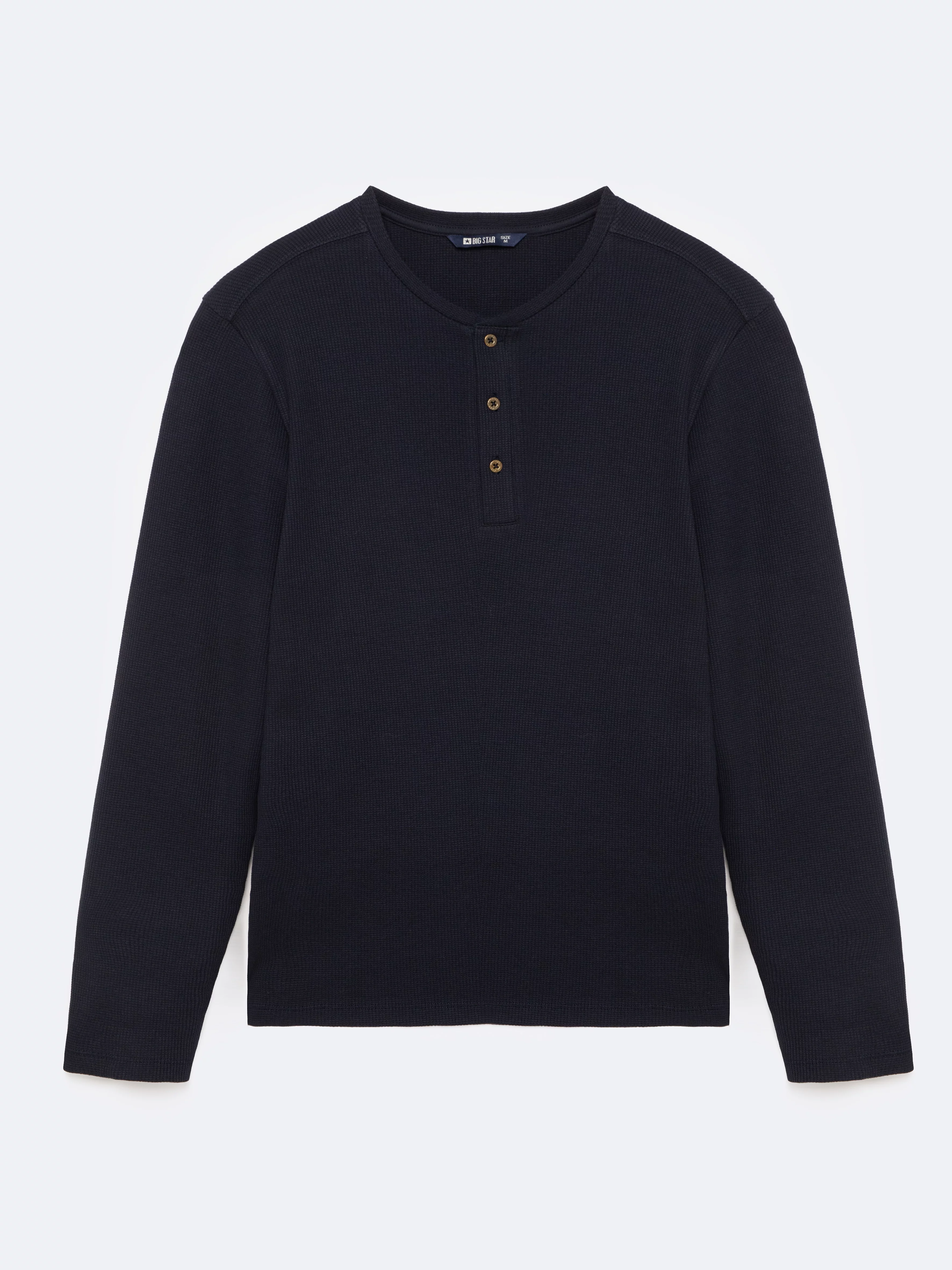 Koszulka męska z długim rękawem granatowa Merrter 403