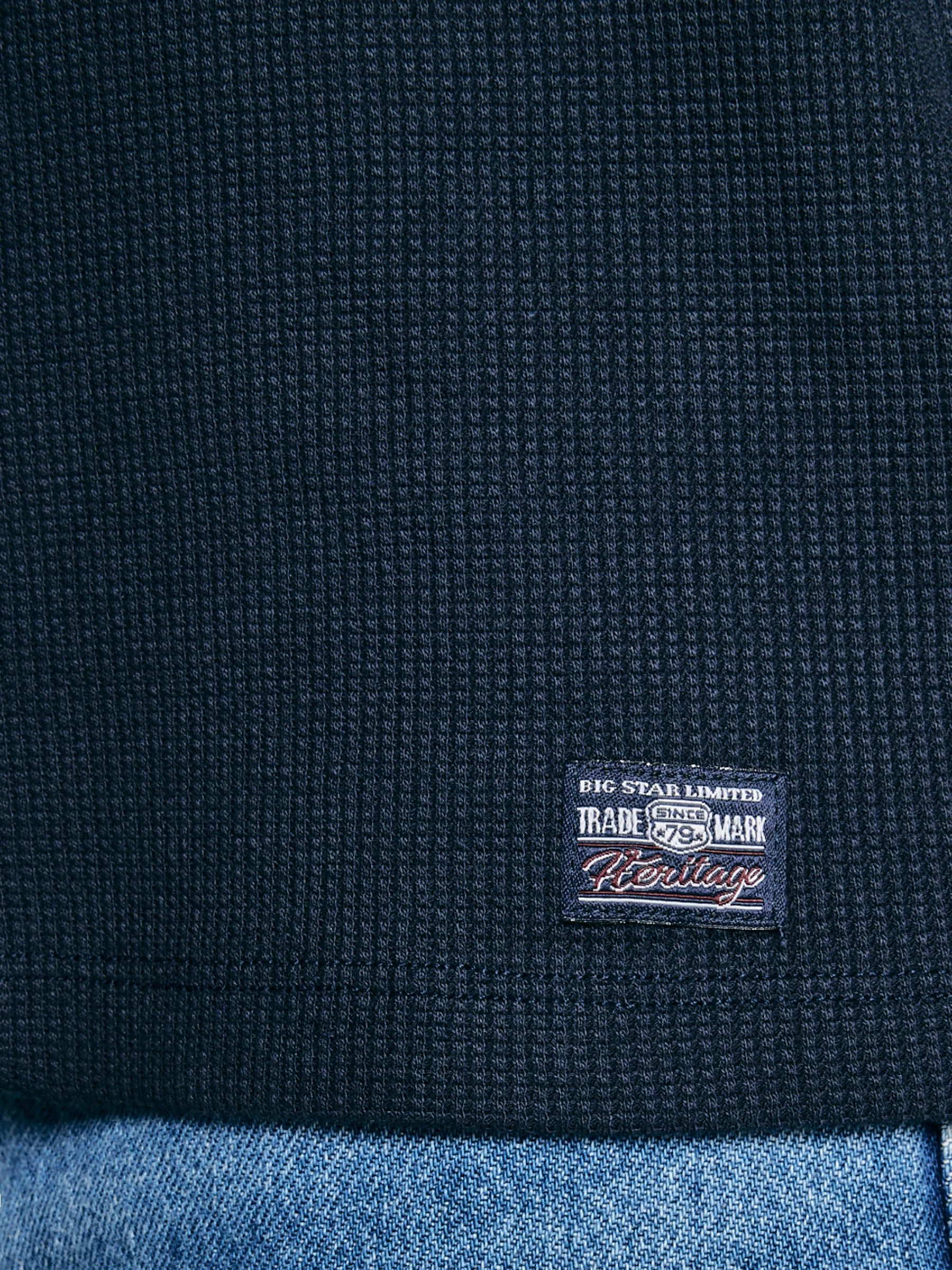 Koszulka męska z długim rękawem granatowa Merrter 403