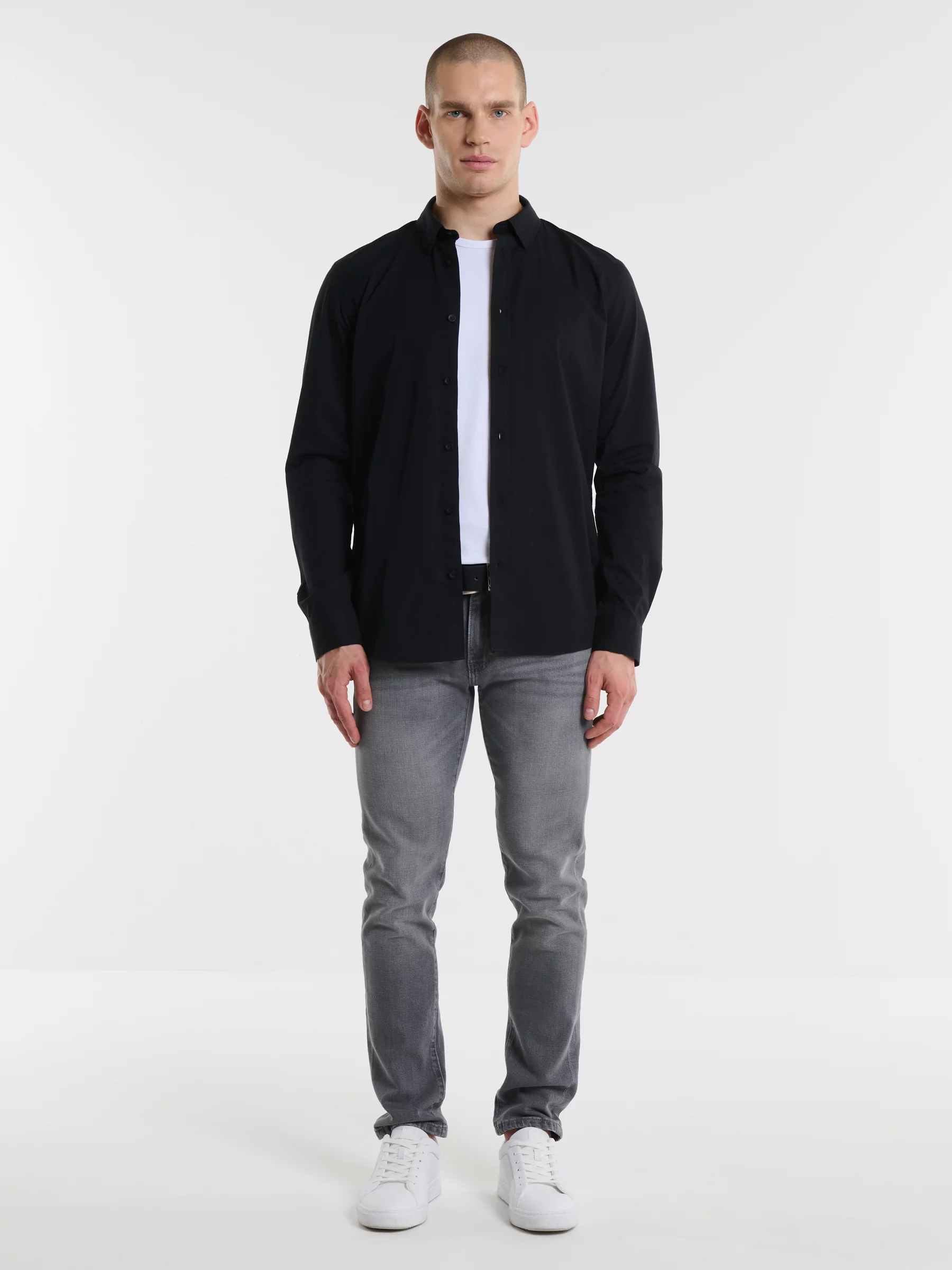 Koszula męska slim czarna Nissip 906