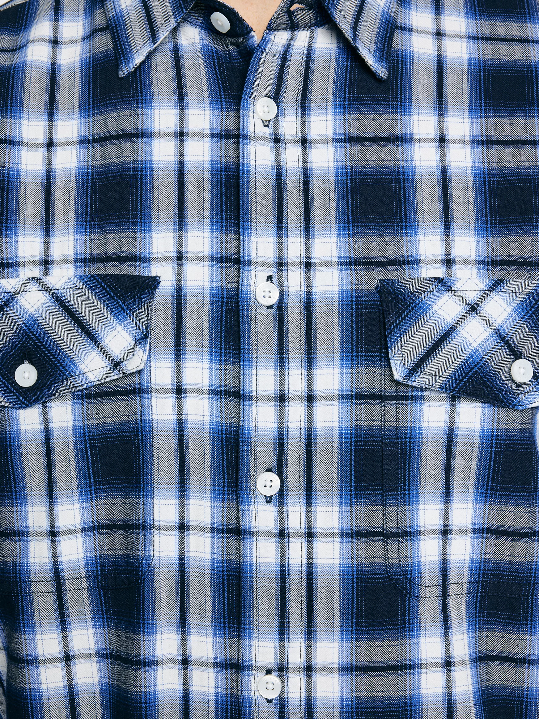 Koszula męska bawełniana w kratę niebieska Koliserson 401