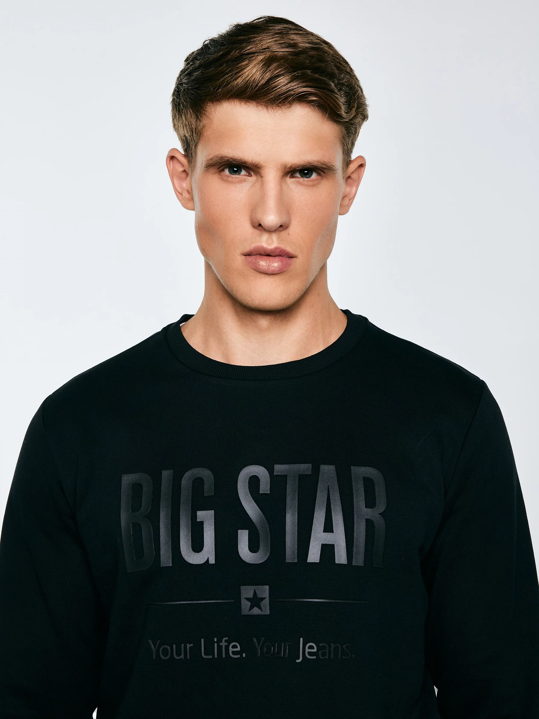 Bluza męska z nadrukiem czarna Ecodort 906