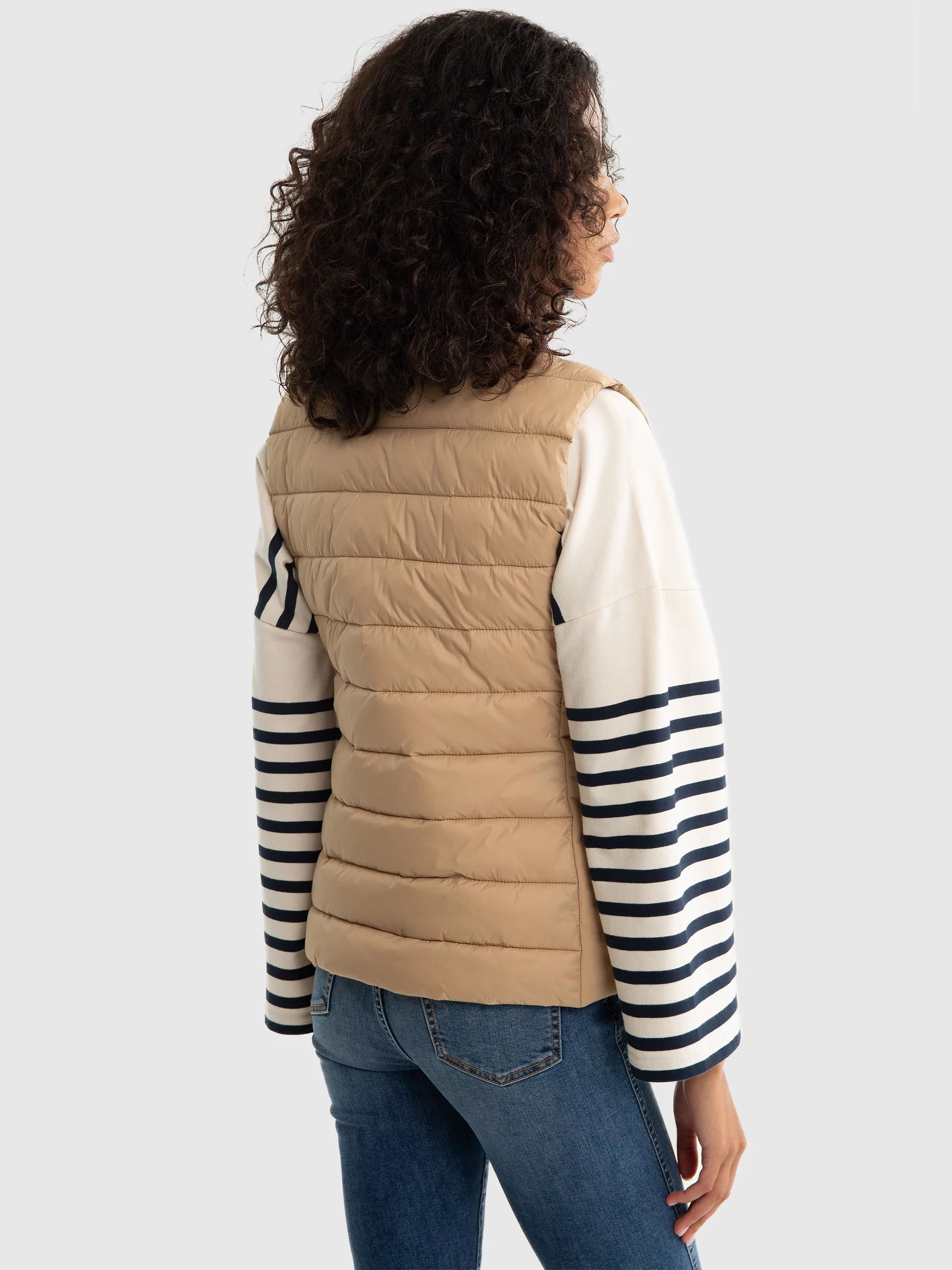 Kamizelka damska pikowana beżowa Trinoe 801