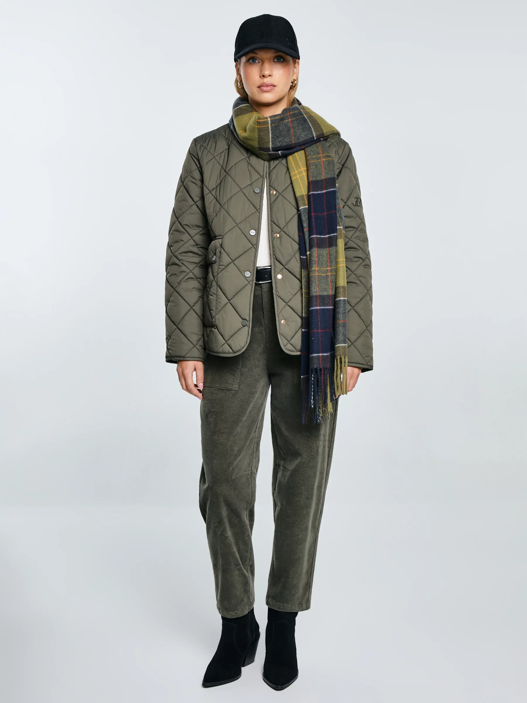 Kurtka damska bomber pikowana khaki Arona 303