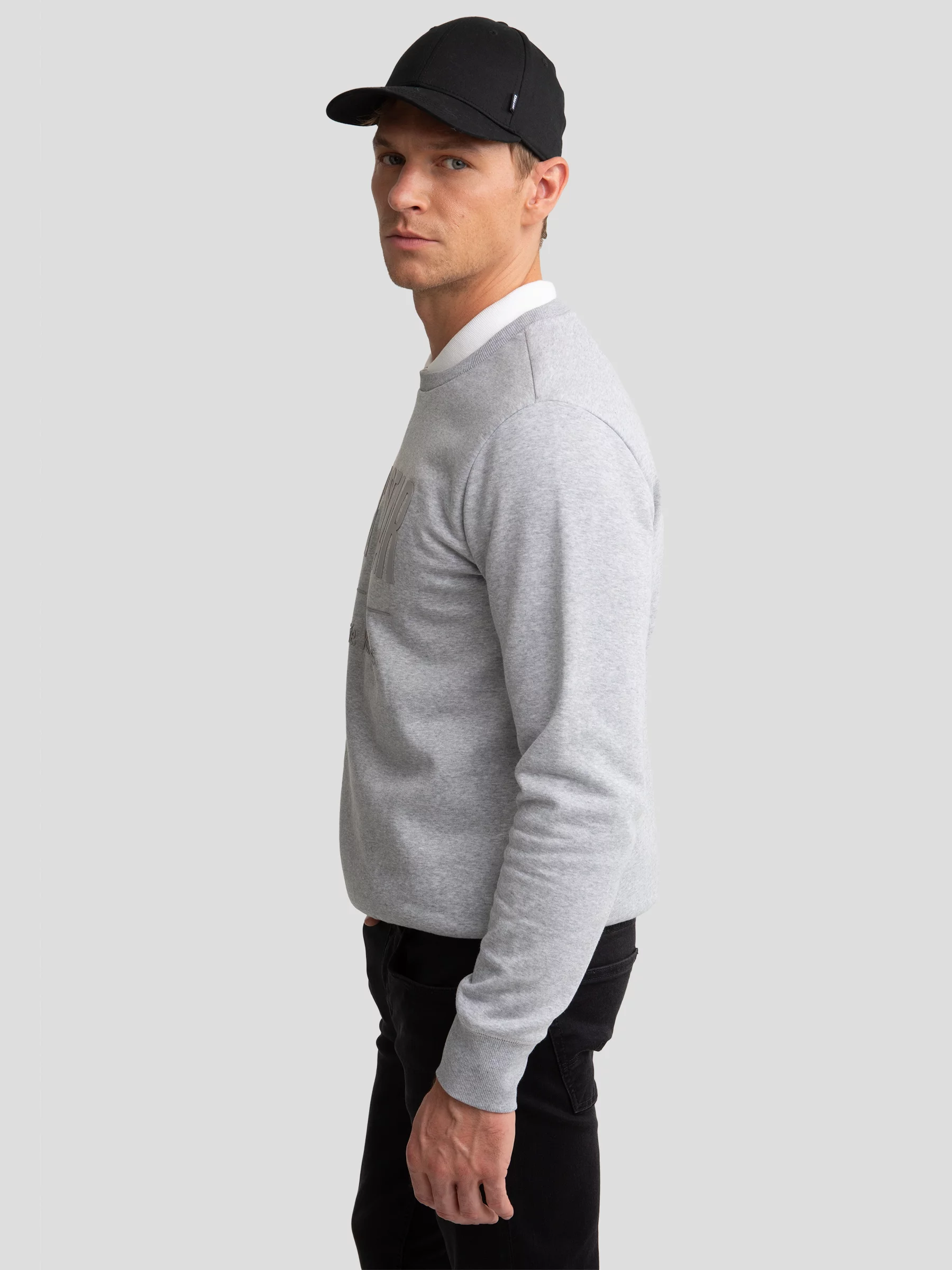 Bluza męska z nadrukiem szara Ecodort 902