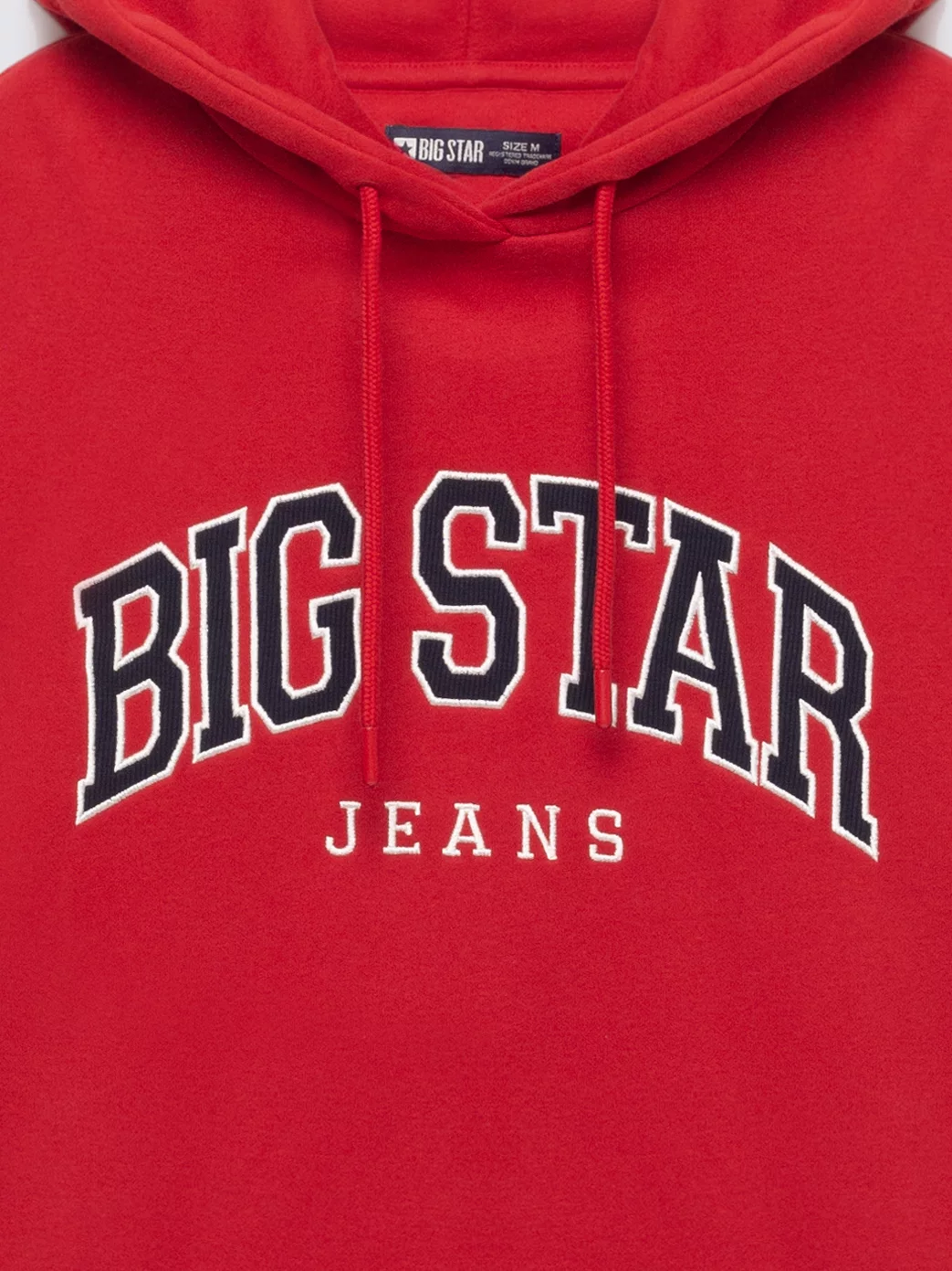 Bluza damska z kapturem z logo BIG STAR czerwona Rubialssa 603