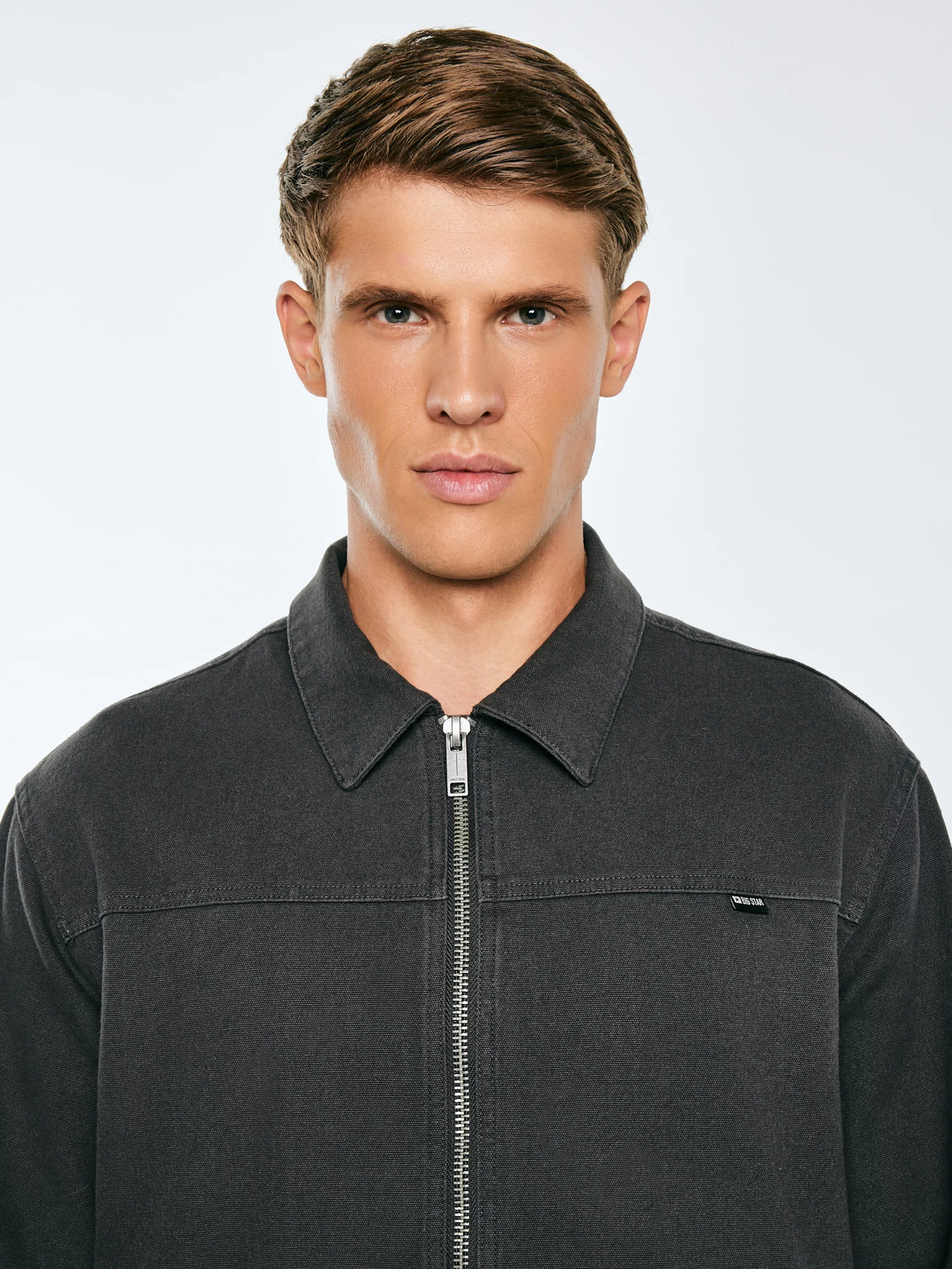 Kurtka męska z kołnierzem czarna Braydon 906