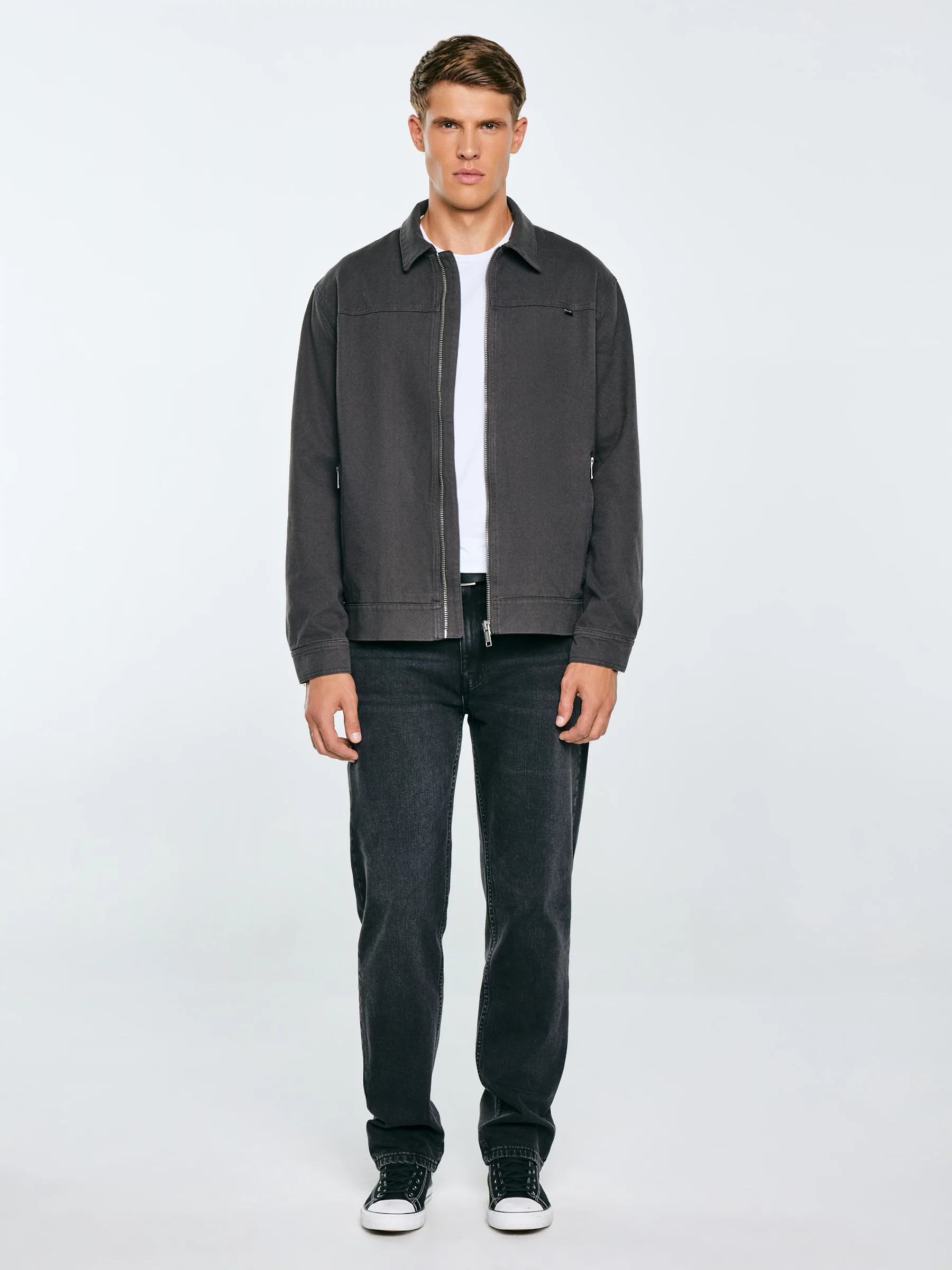 Kurtka męska z kołnierzem czarna Braydon 906