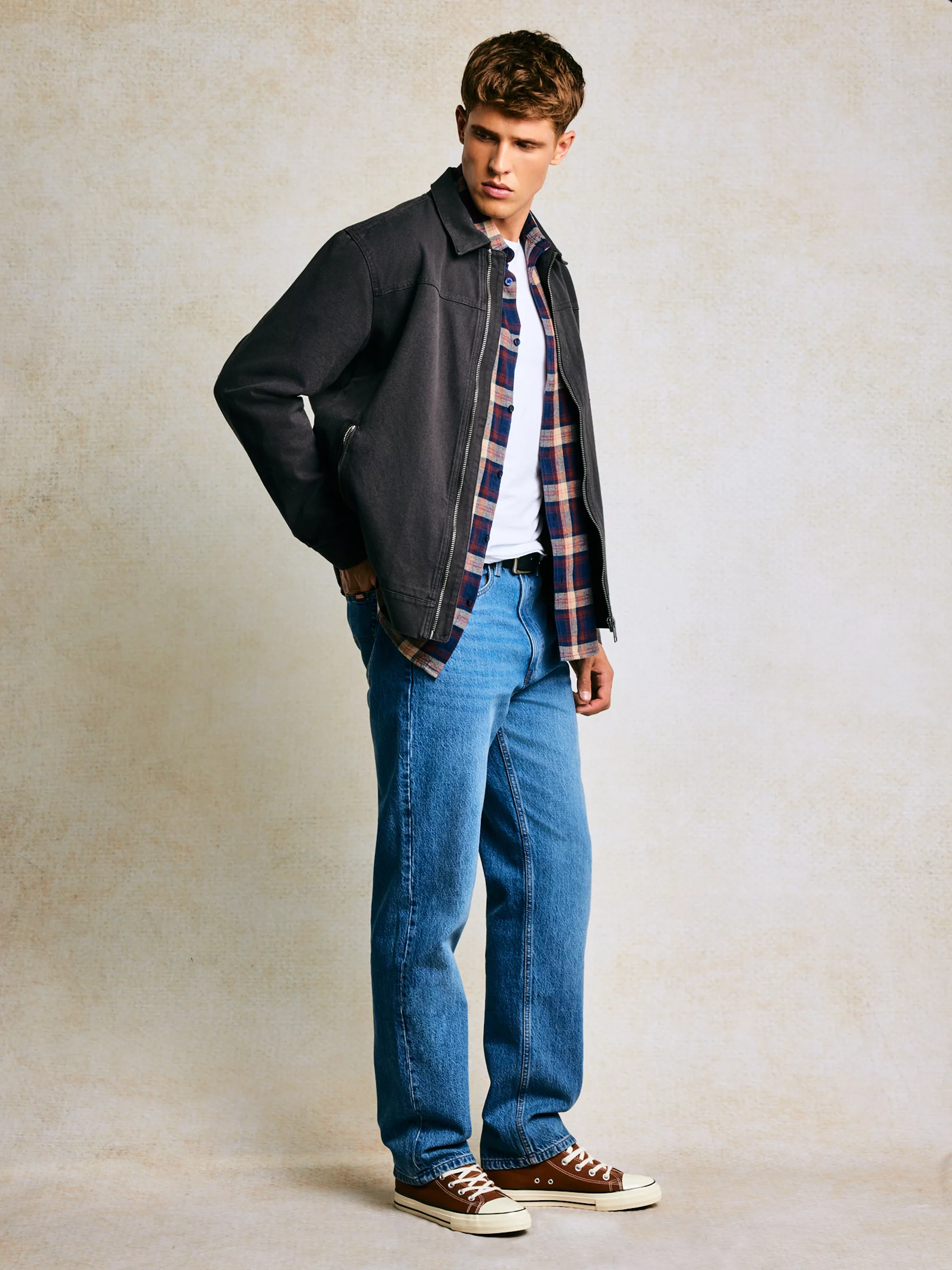 Kurtka męska z kołnierzem czarna Braydon 906