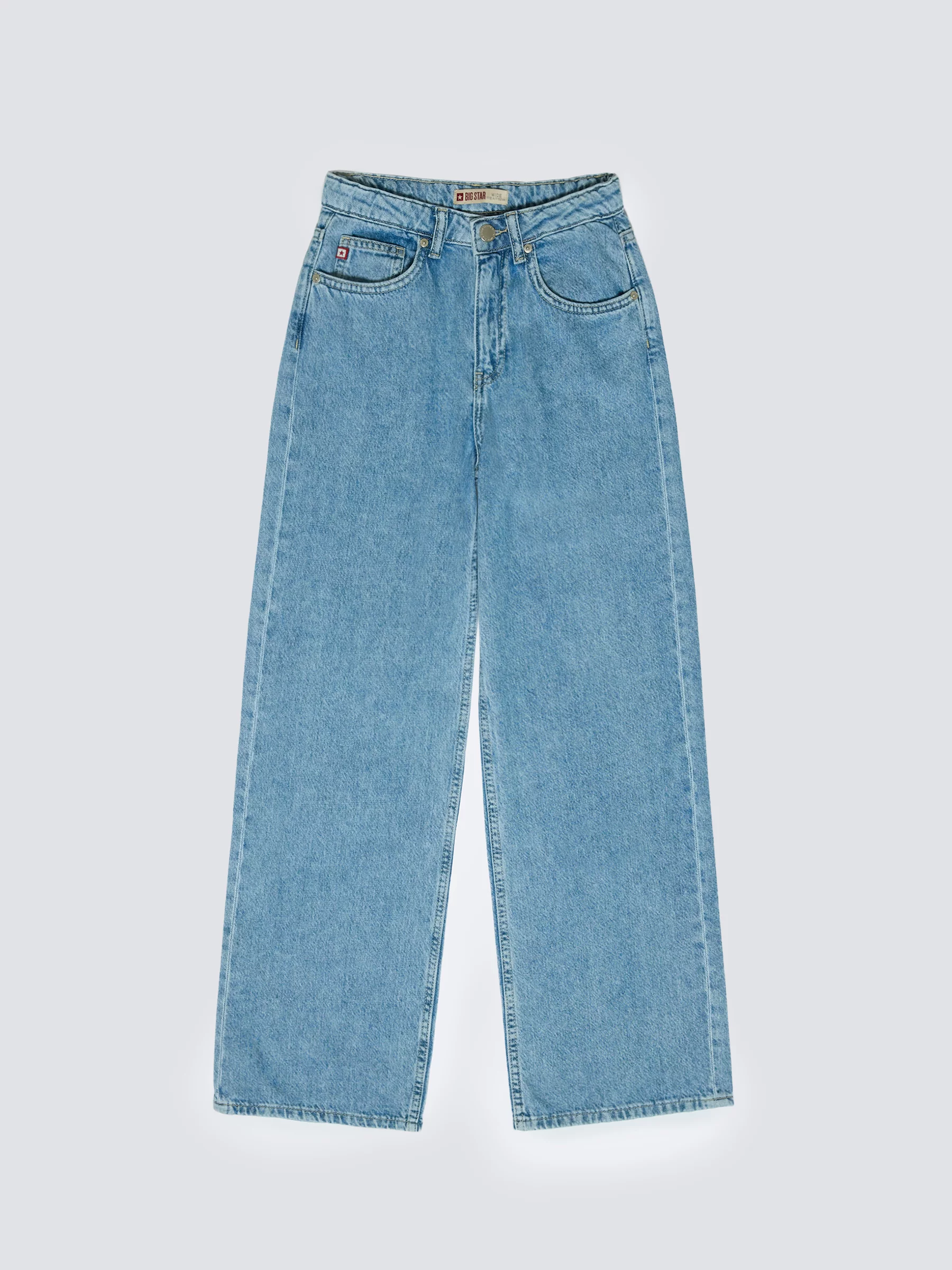 Jeansy dziewczęce z szeroką nogawką niebieskie Natalie 194
