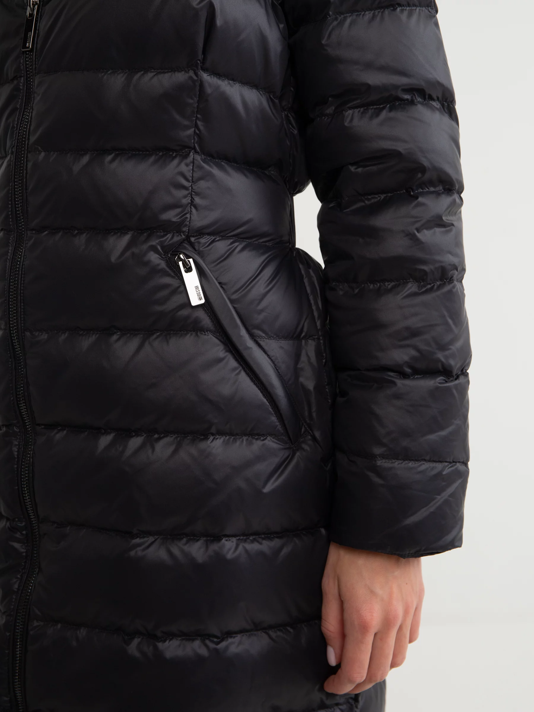 Płaszcz damski puchowy pikowany czarny Rosabel 906