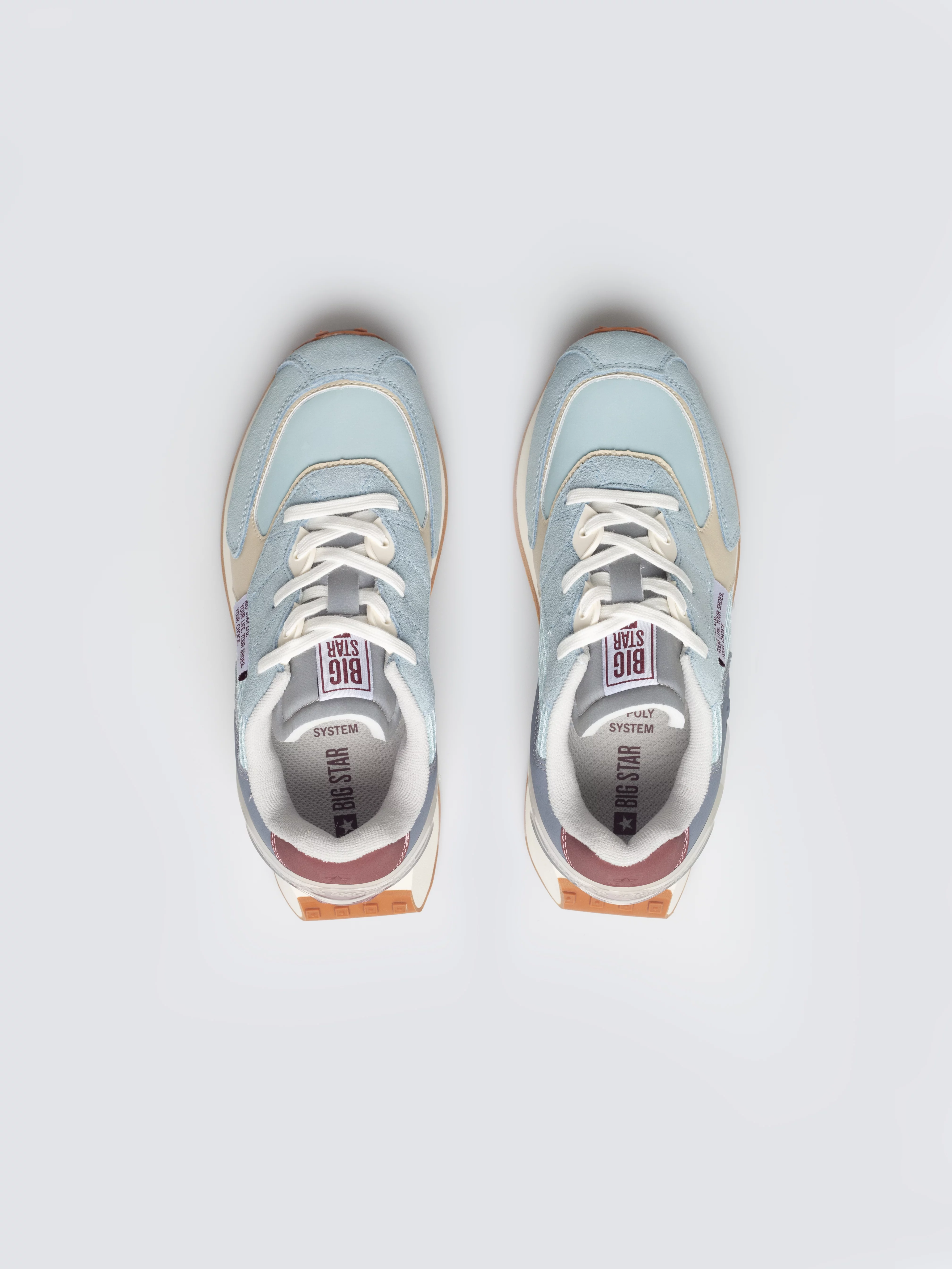 Sneakersy damskie ze skóry naturalnej zamszowej niebieskie RR274997 400