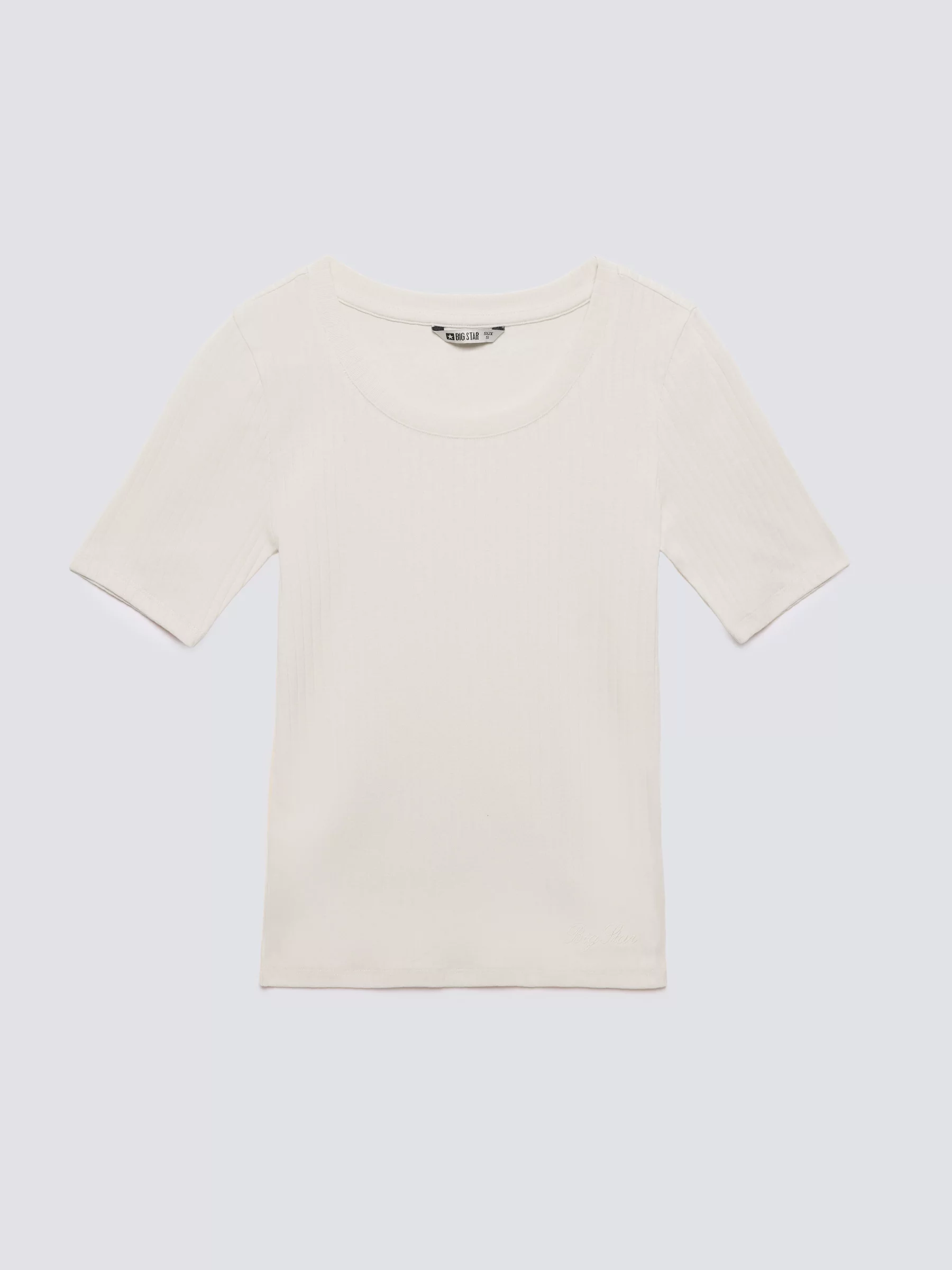 Koszulka damska w prążek kremowa Asterca 103