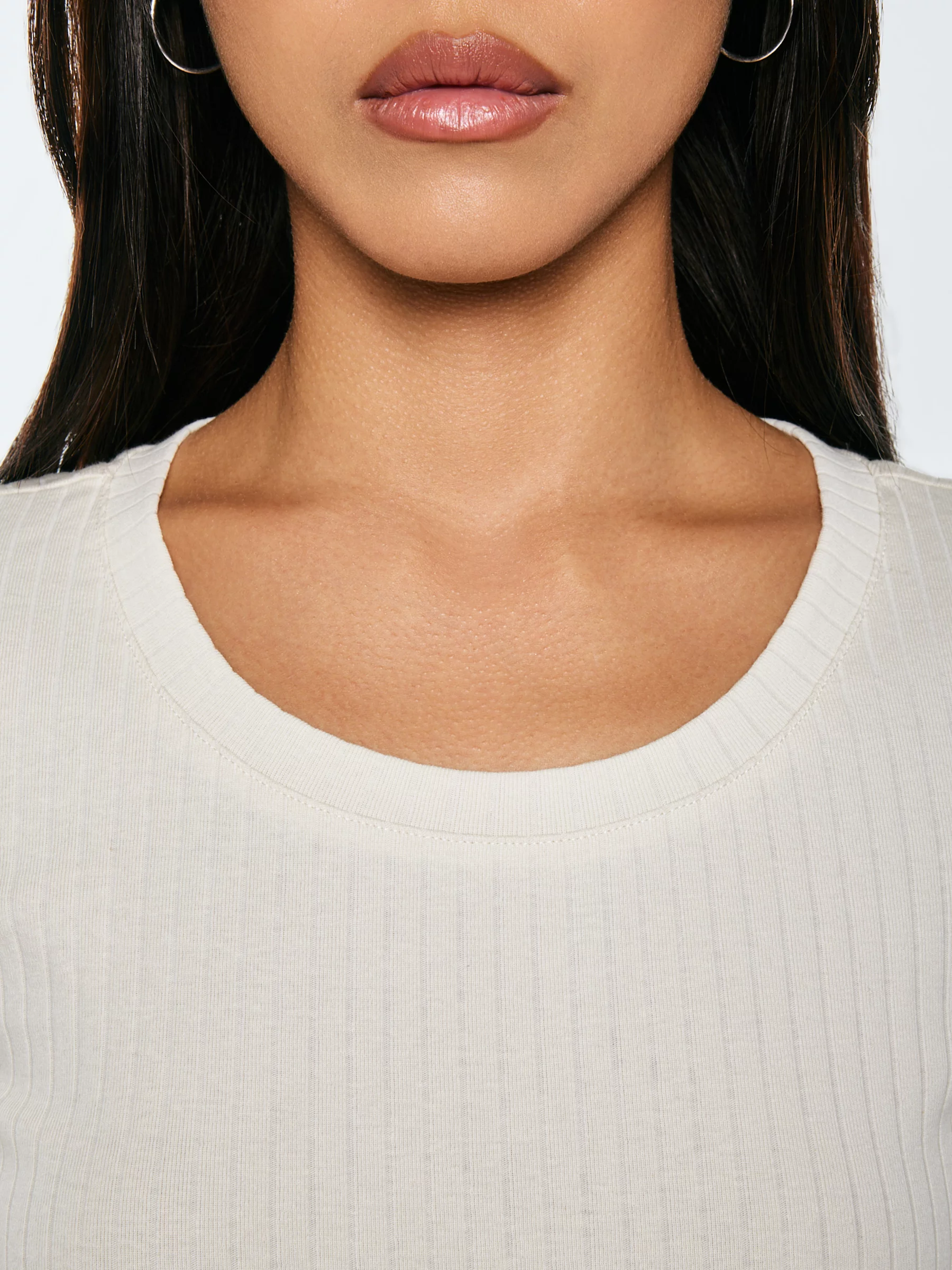 Koszulka damska w prążek kremowa Asterca 103