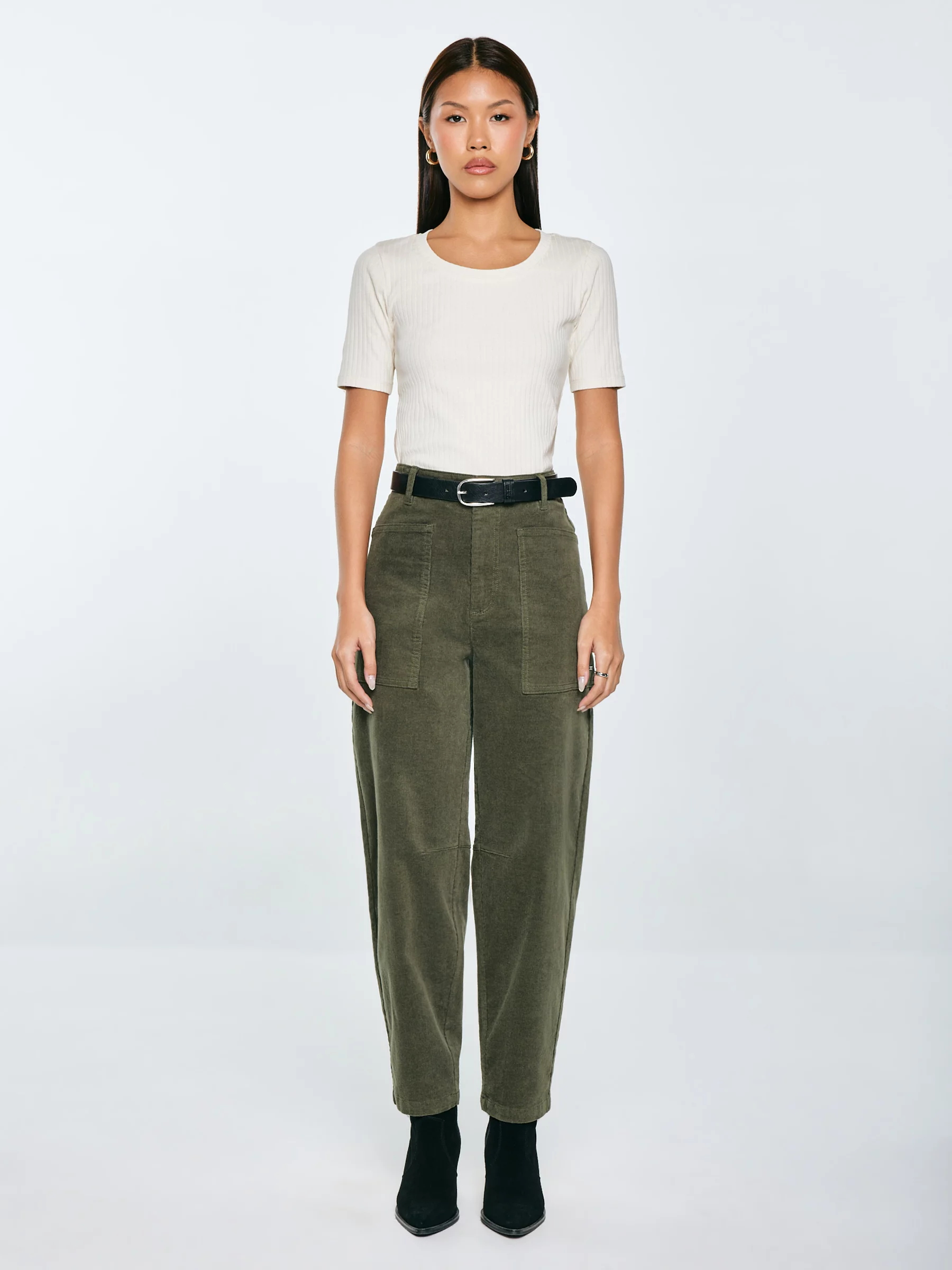 Koszulka damska w prążek kremowa Asterca 103