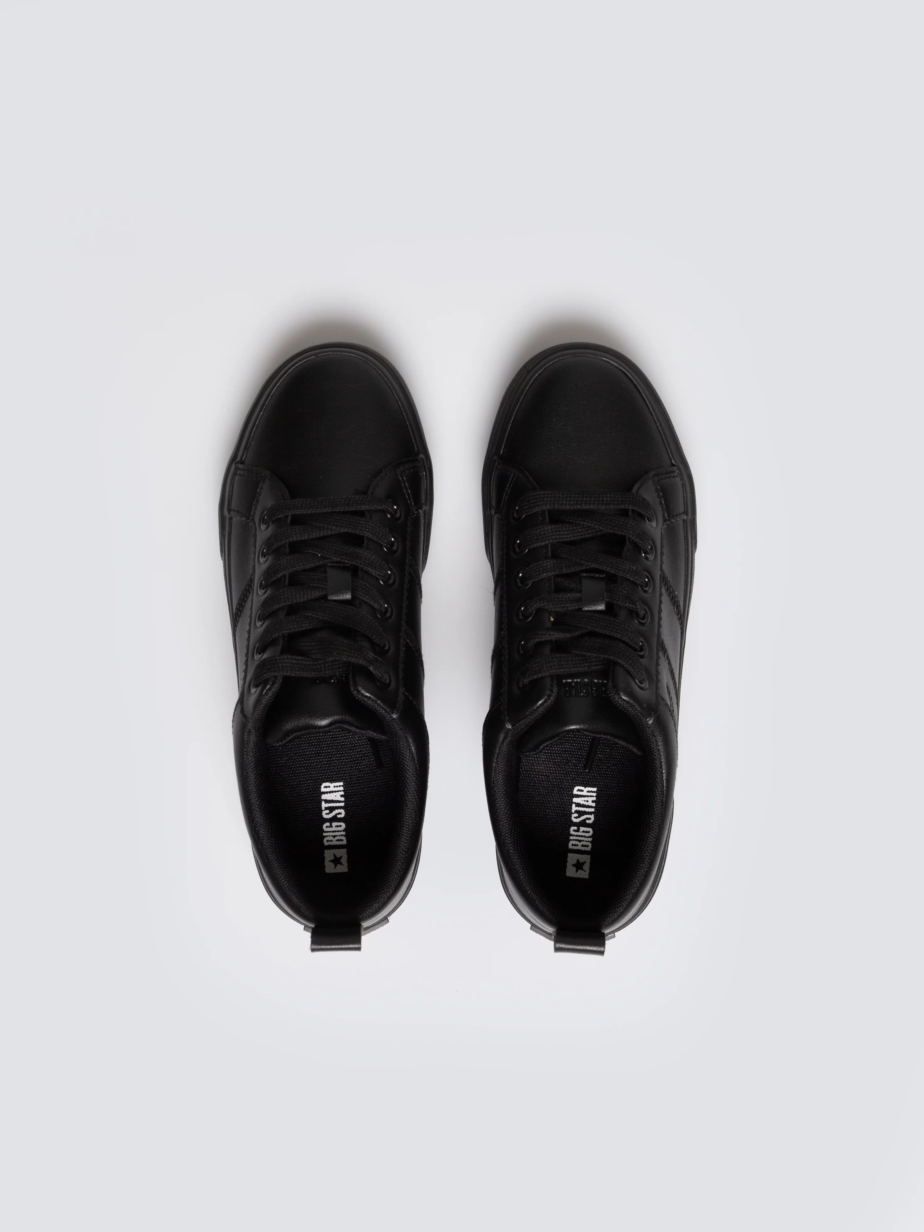 Trampki damskie ze skóry ekologicznej czarne RR274316 906