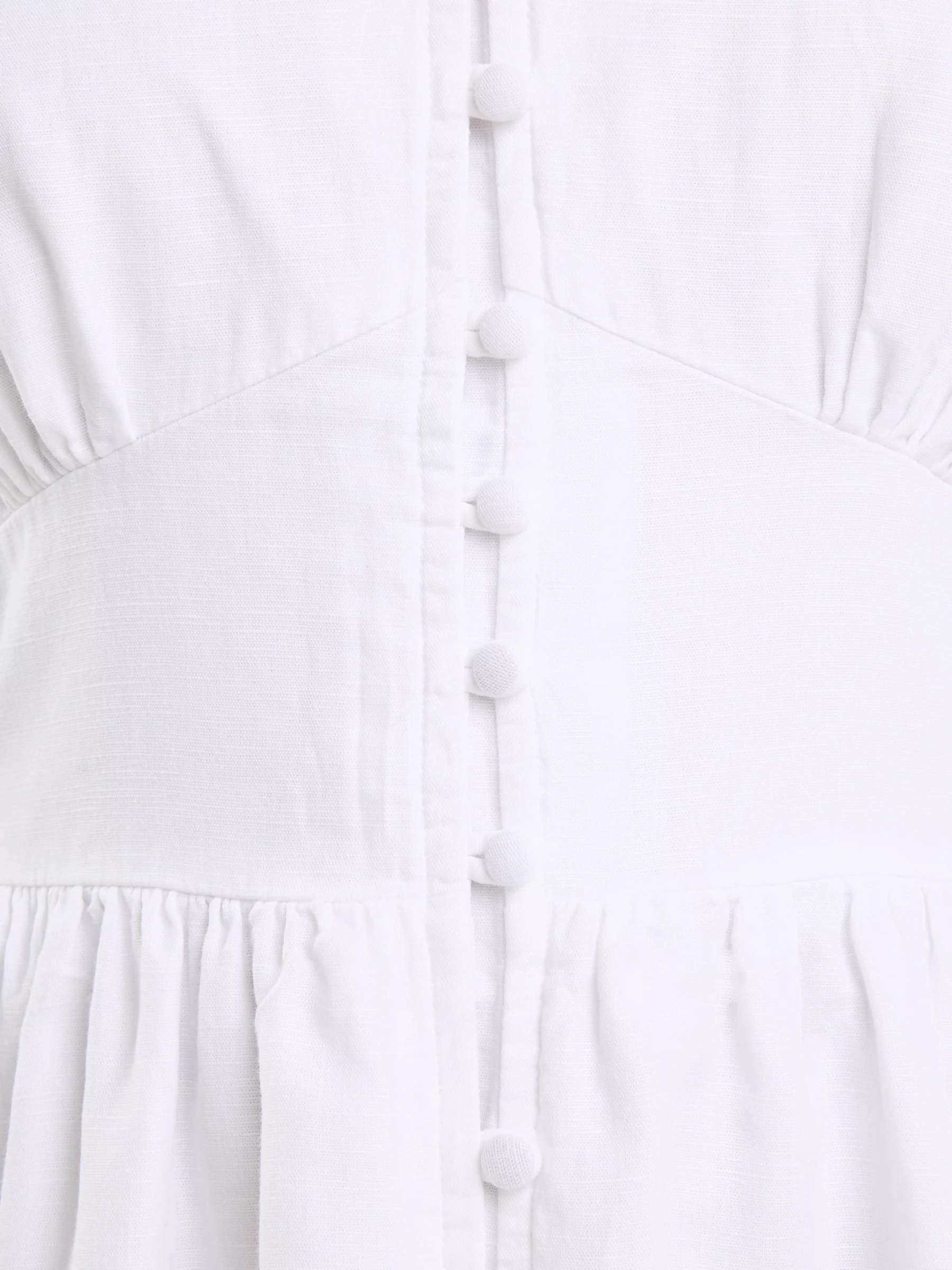 Sukienka damska midi z lnem biała Willow 100