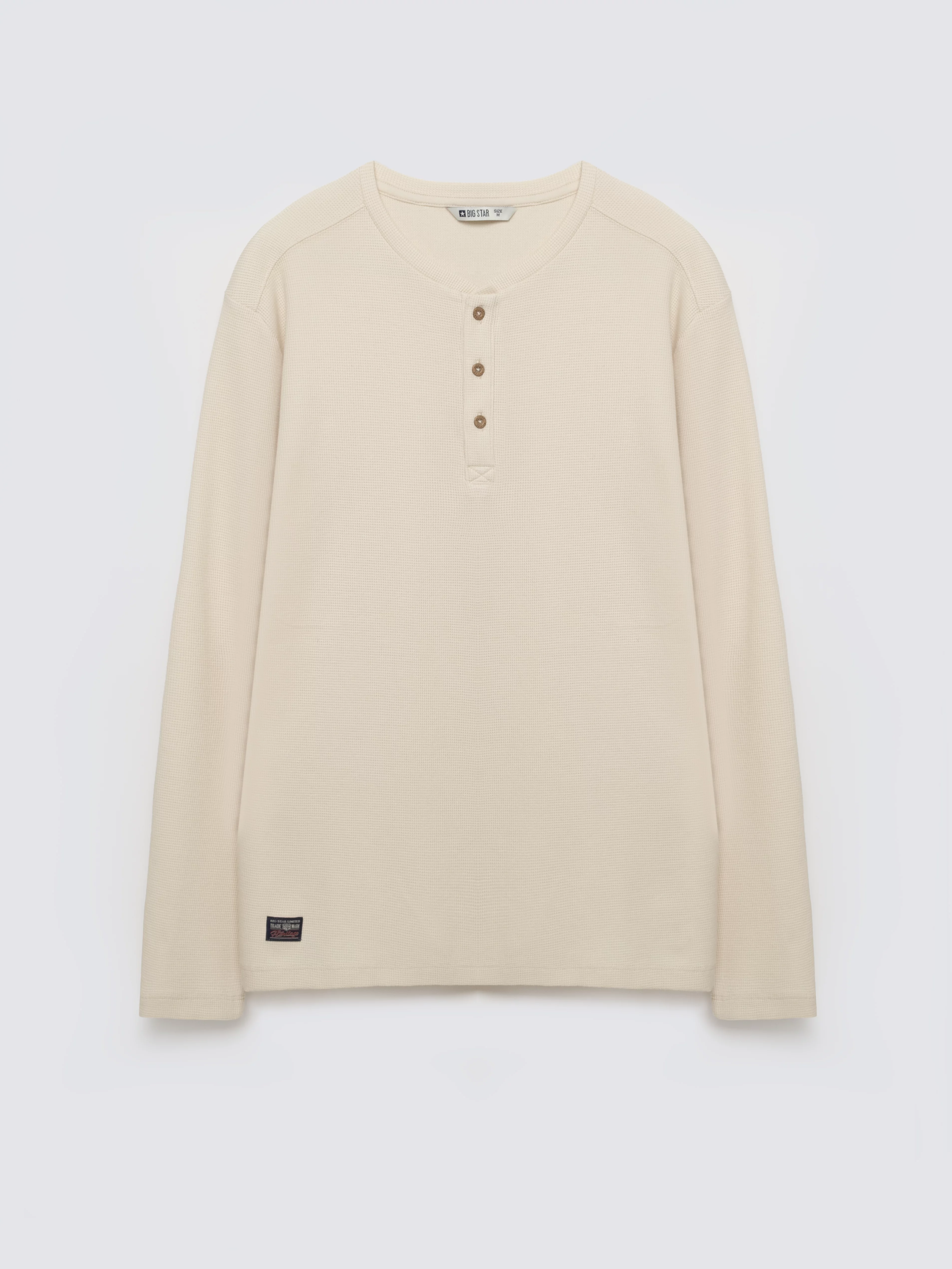 Bluzka męska z długim rękawem kremowa Merrts 103