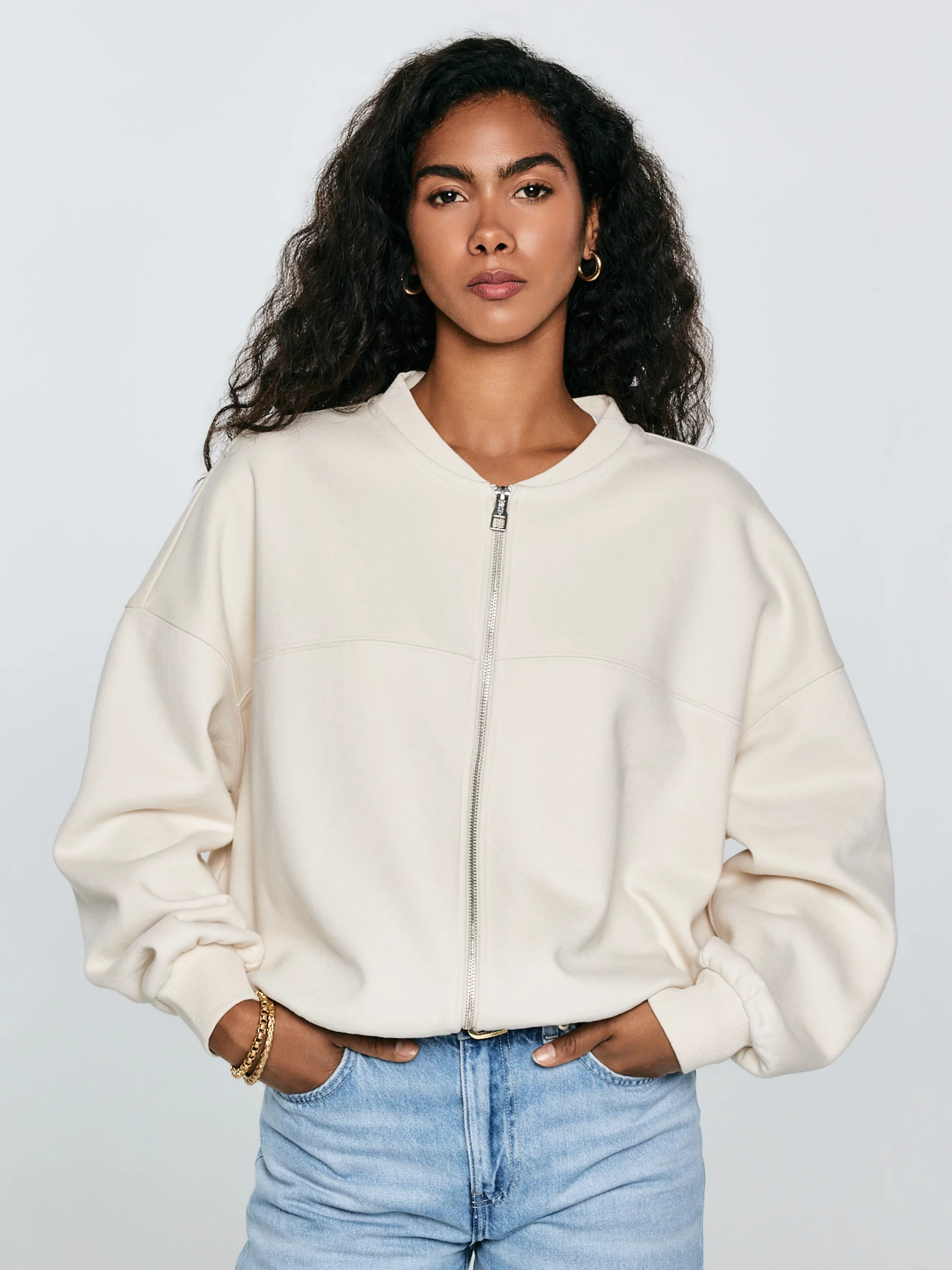 Bluza damska bomber kremowa Felicata 103