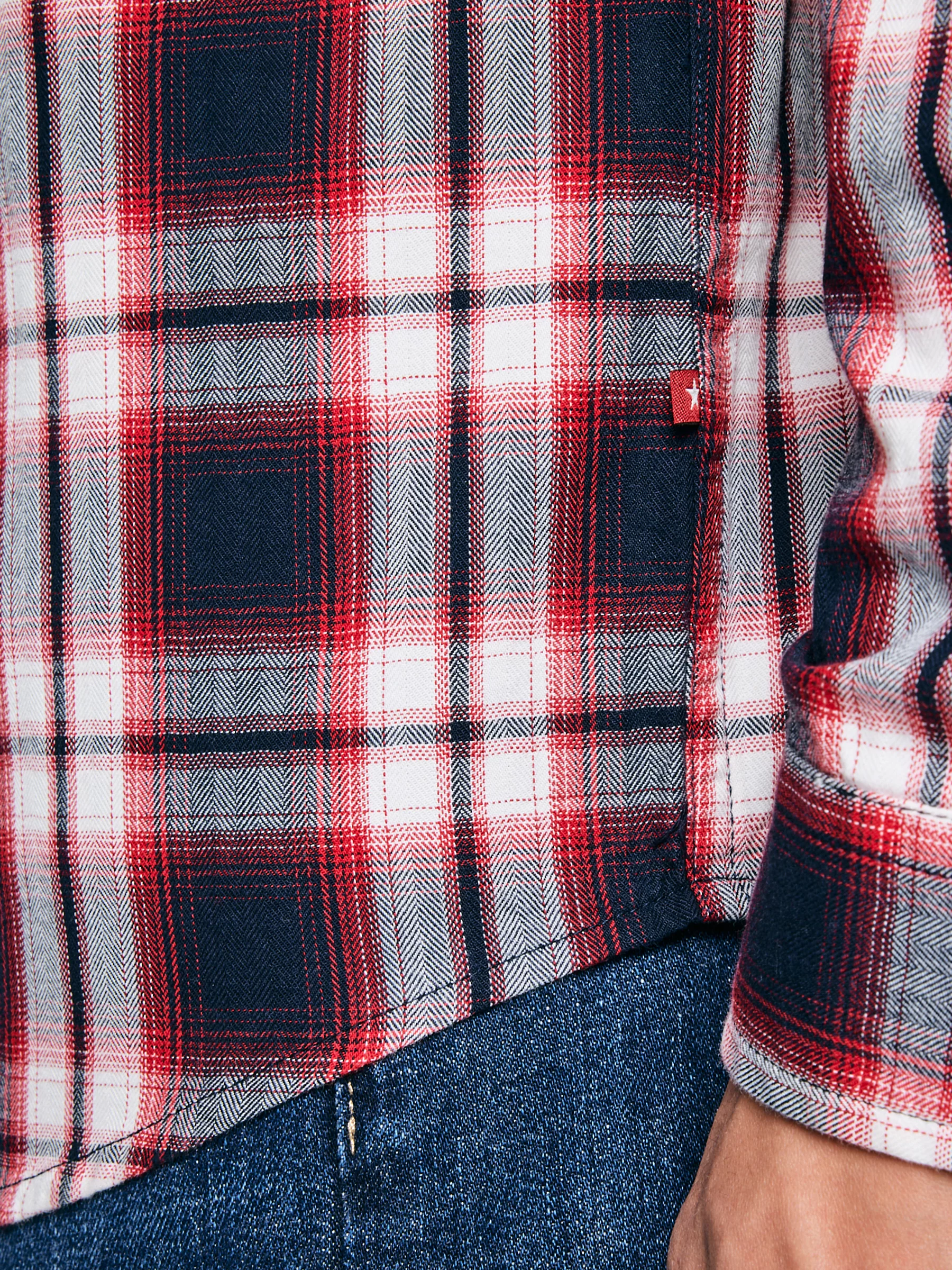 Koszula męska bawełniana w kratę czerwona Koliserson 603