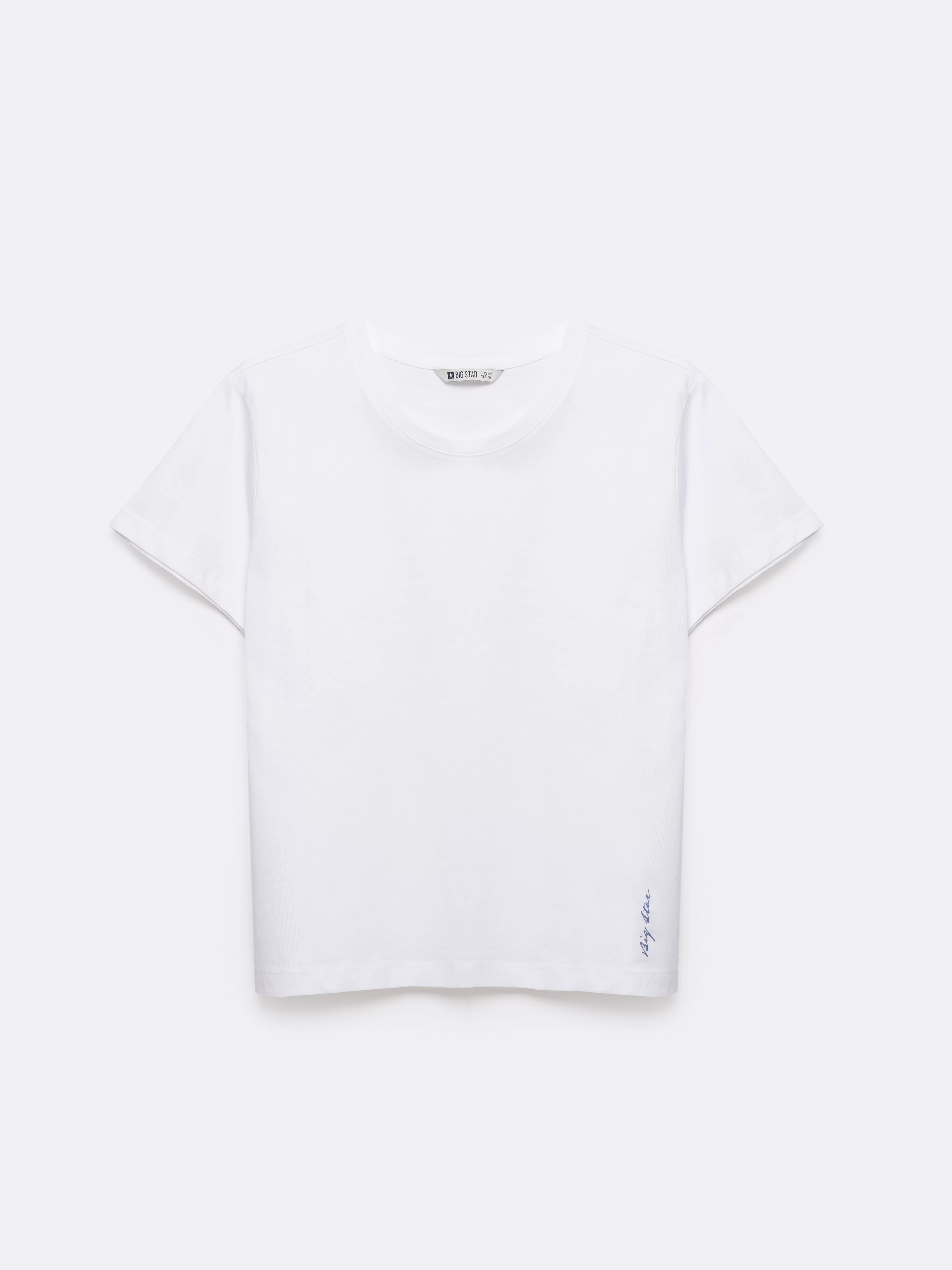 Koszulka chłopięca z krótkim rękawem biała Basser 101