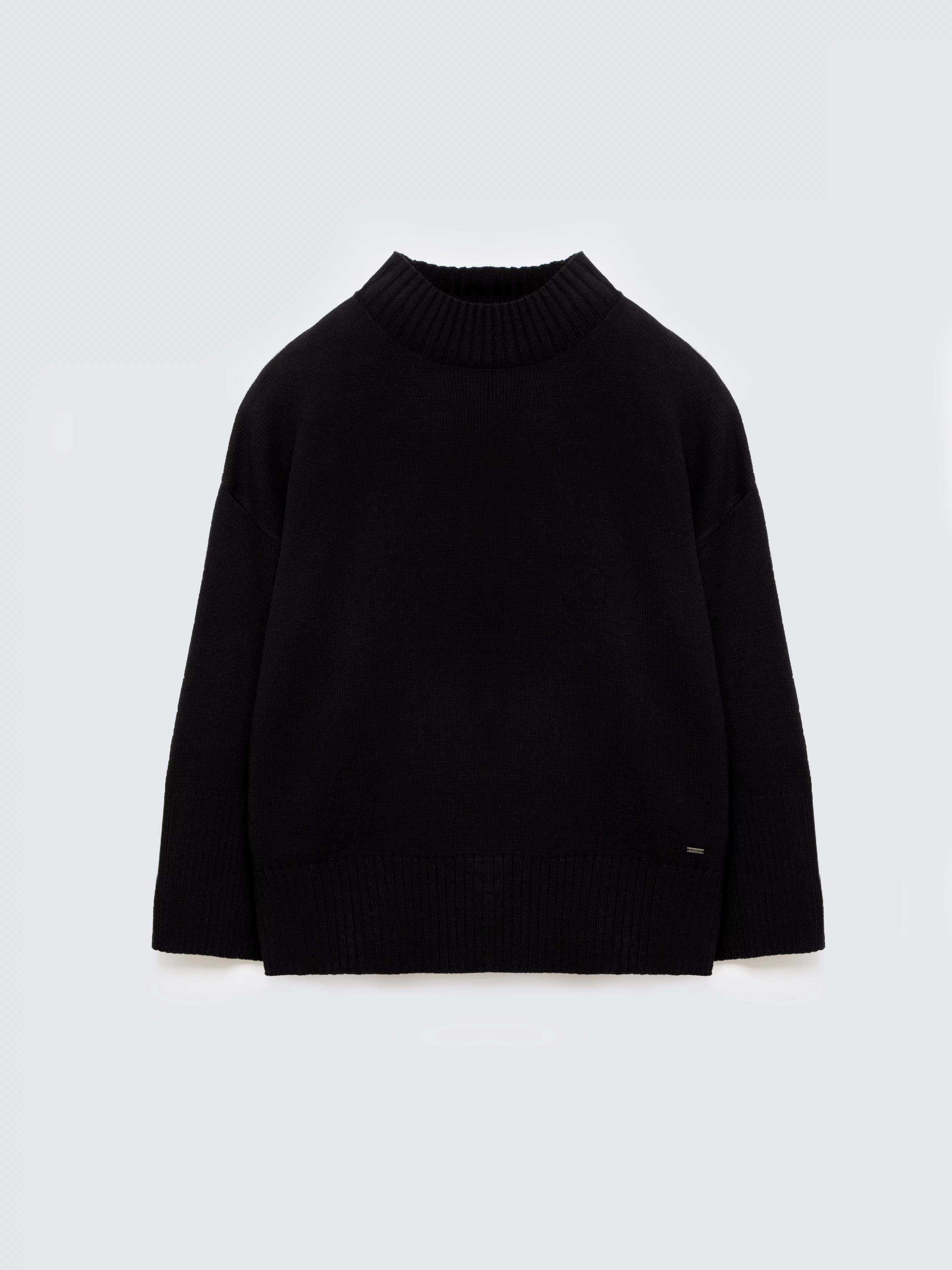 Sweter damski ze stójką oversize czarny Siena 906