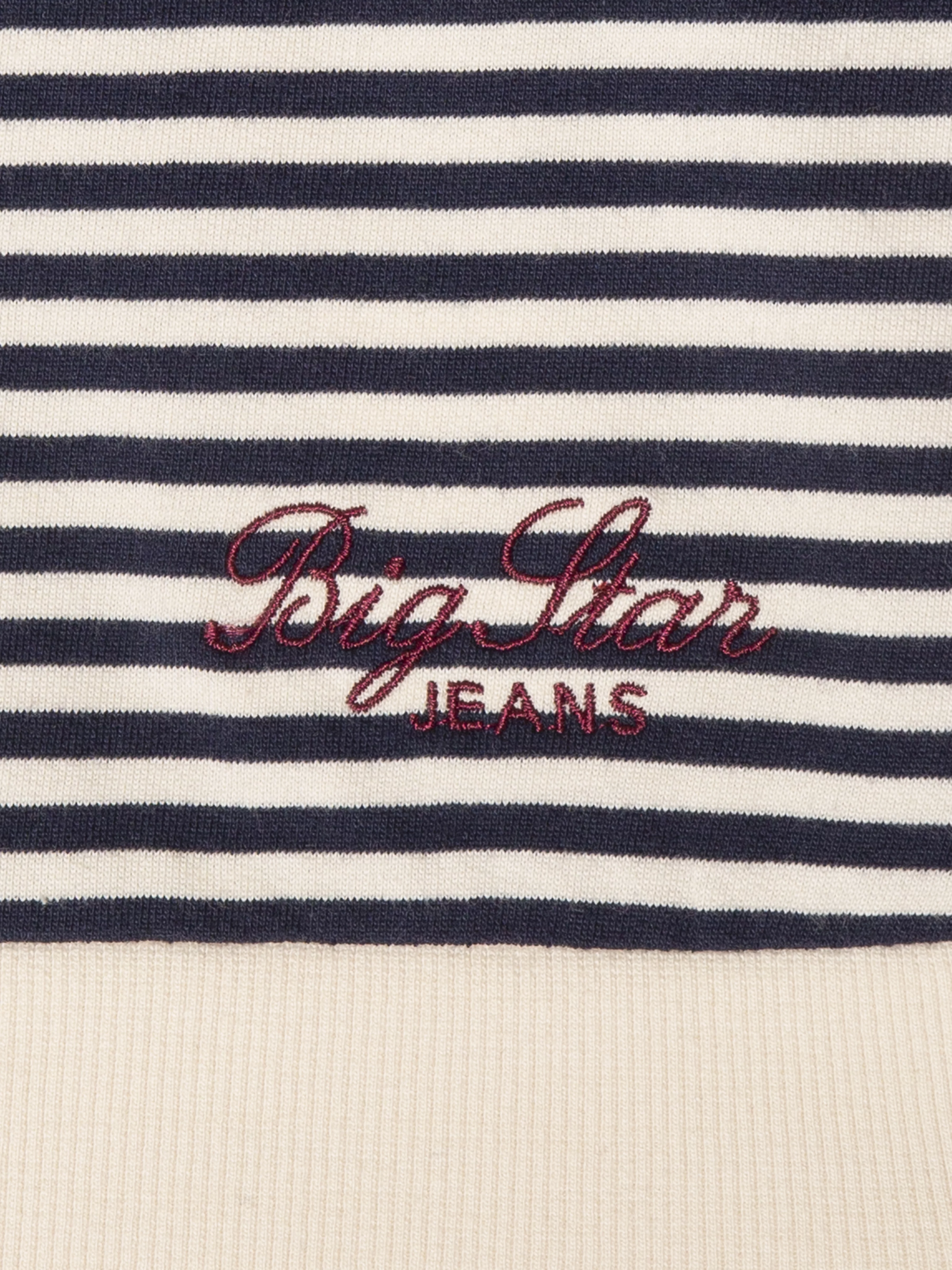 Bluzka dziewczęca w paski granatowa-beżowa Lanla 403