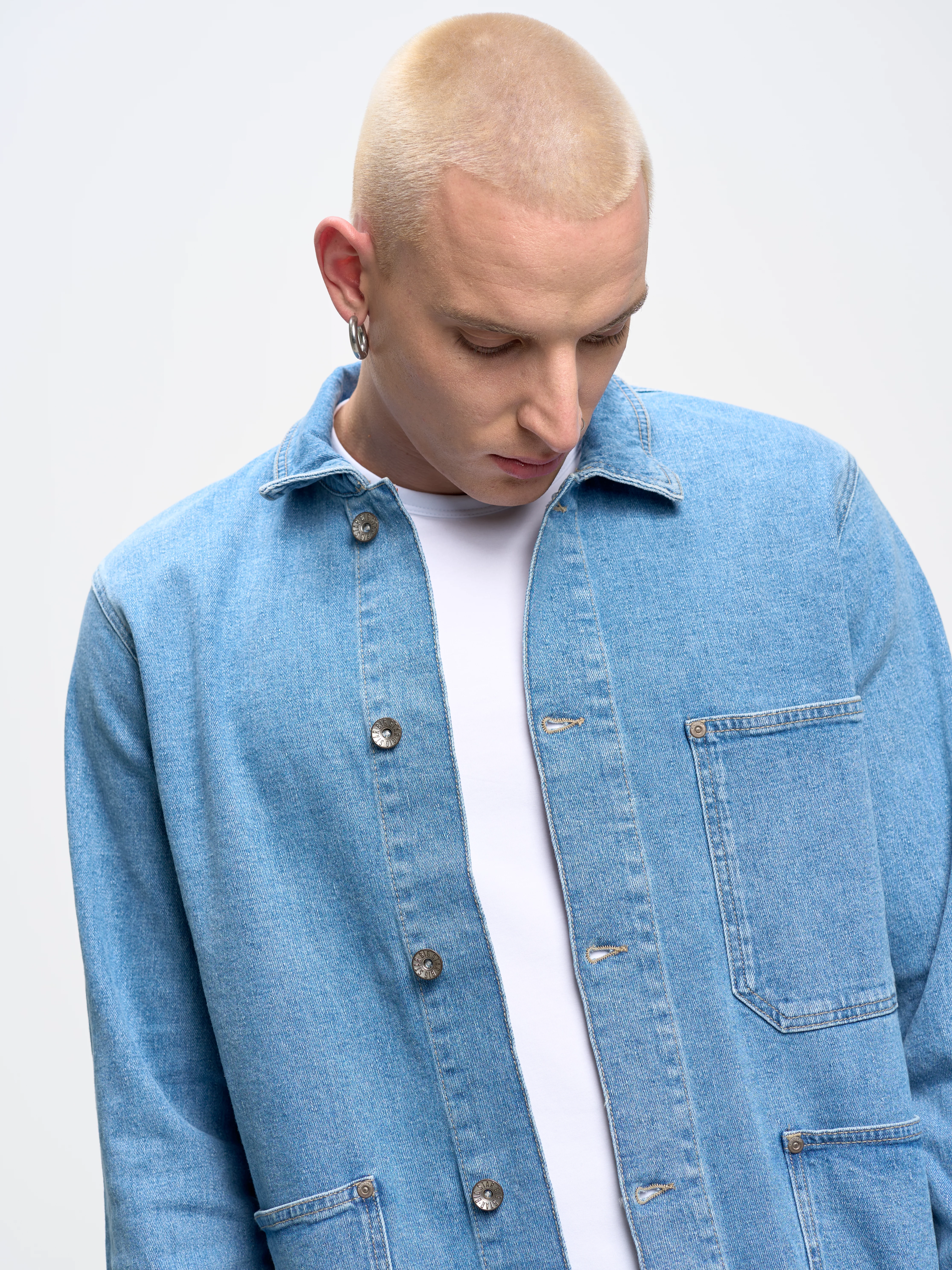 Kurtka męska jeansowa niebieska Bill 214