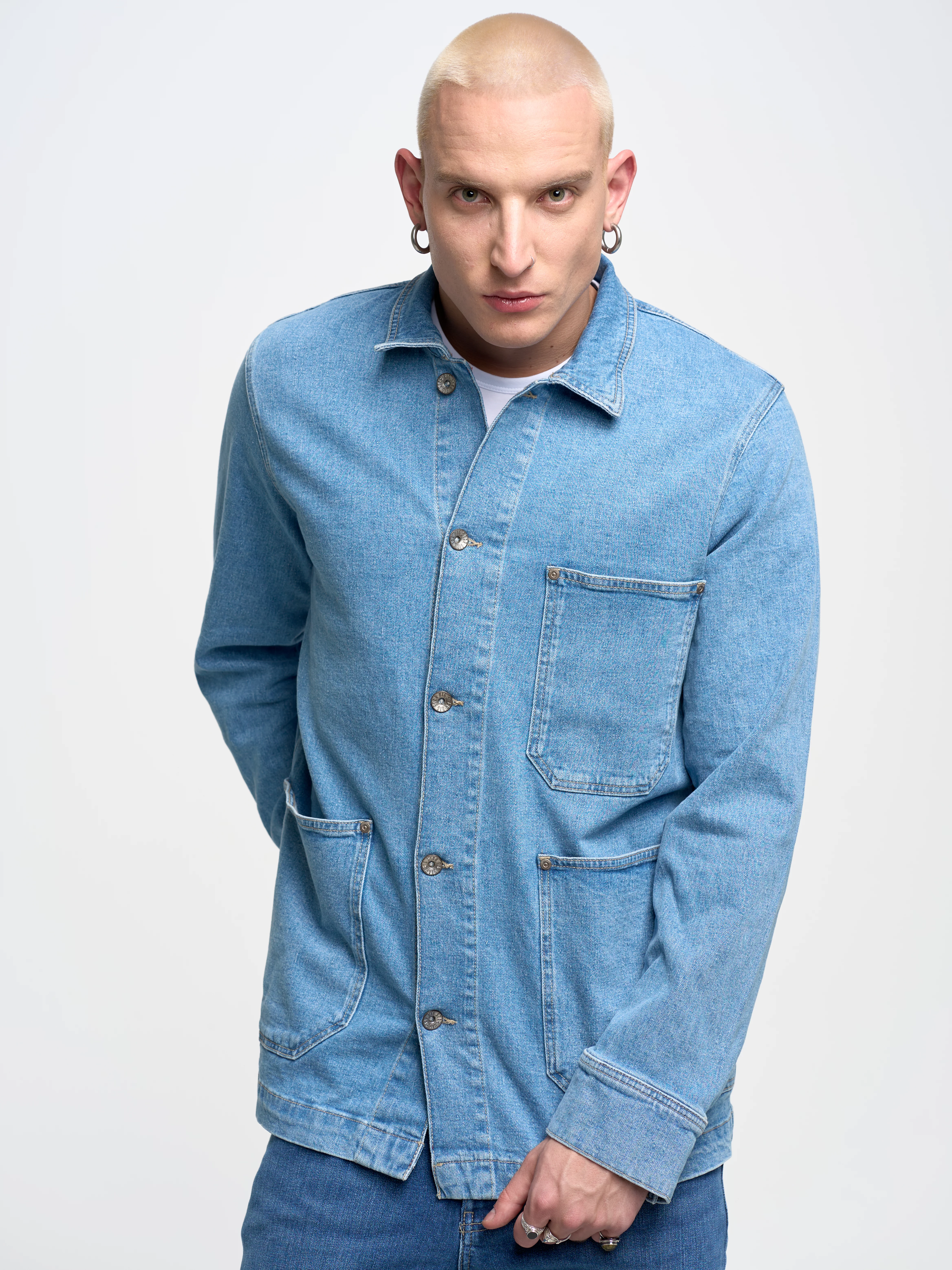 Kurtka męska jeansowa niebieska Bill 214