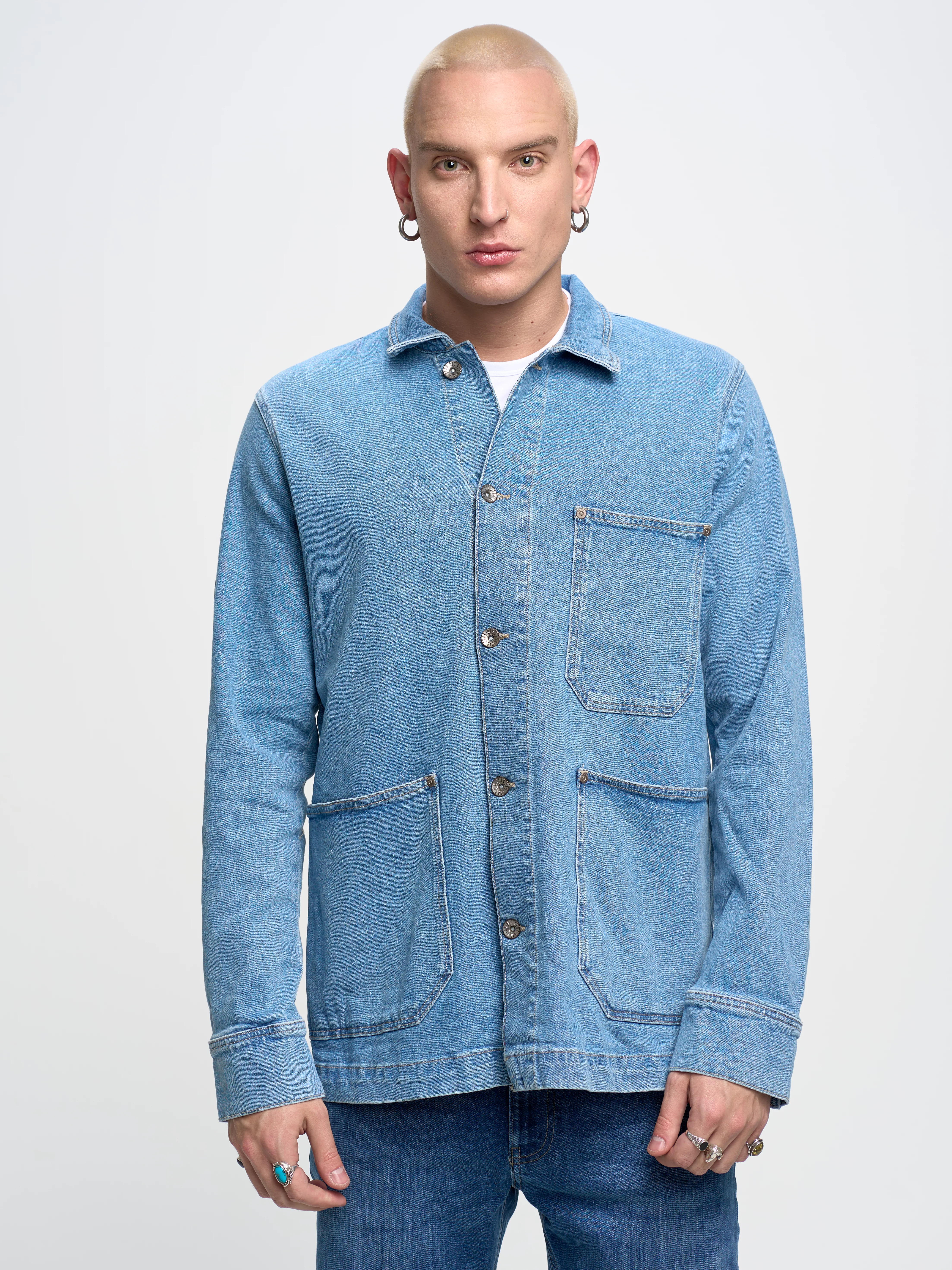 Kurtka męska jeansowa niebieska Bill 214