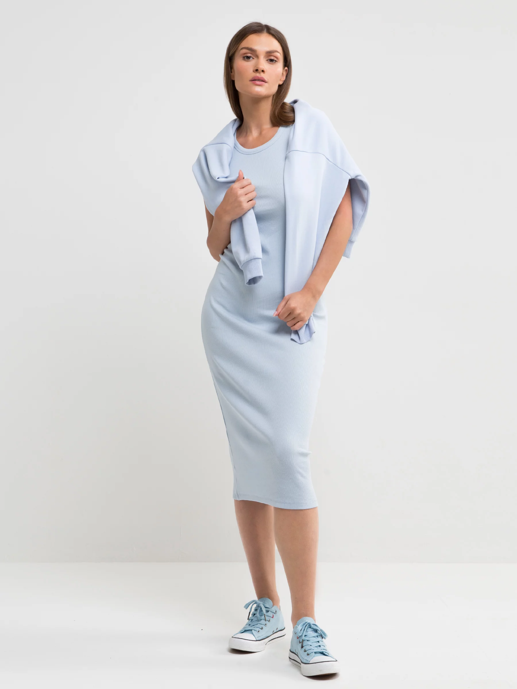 Sukienka damska midi niebieska Maxinassara 400