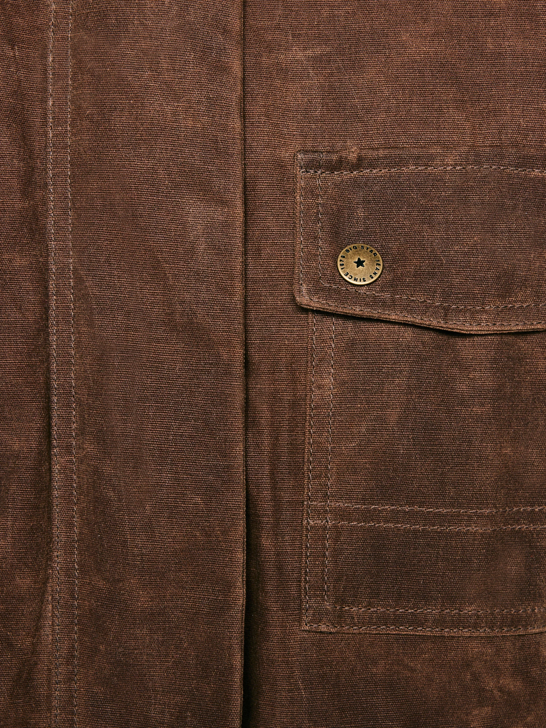 Kurtka damska parka z efektem woskowania brązowa Tormia 803