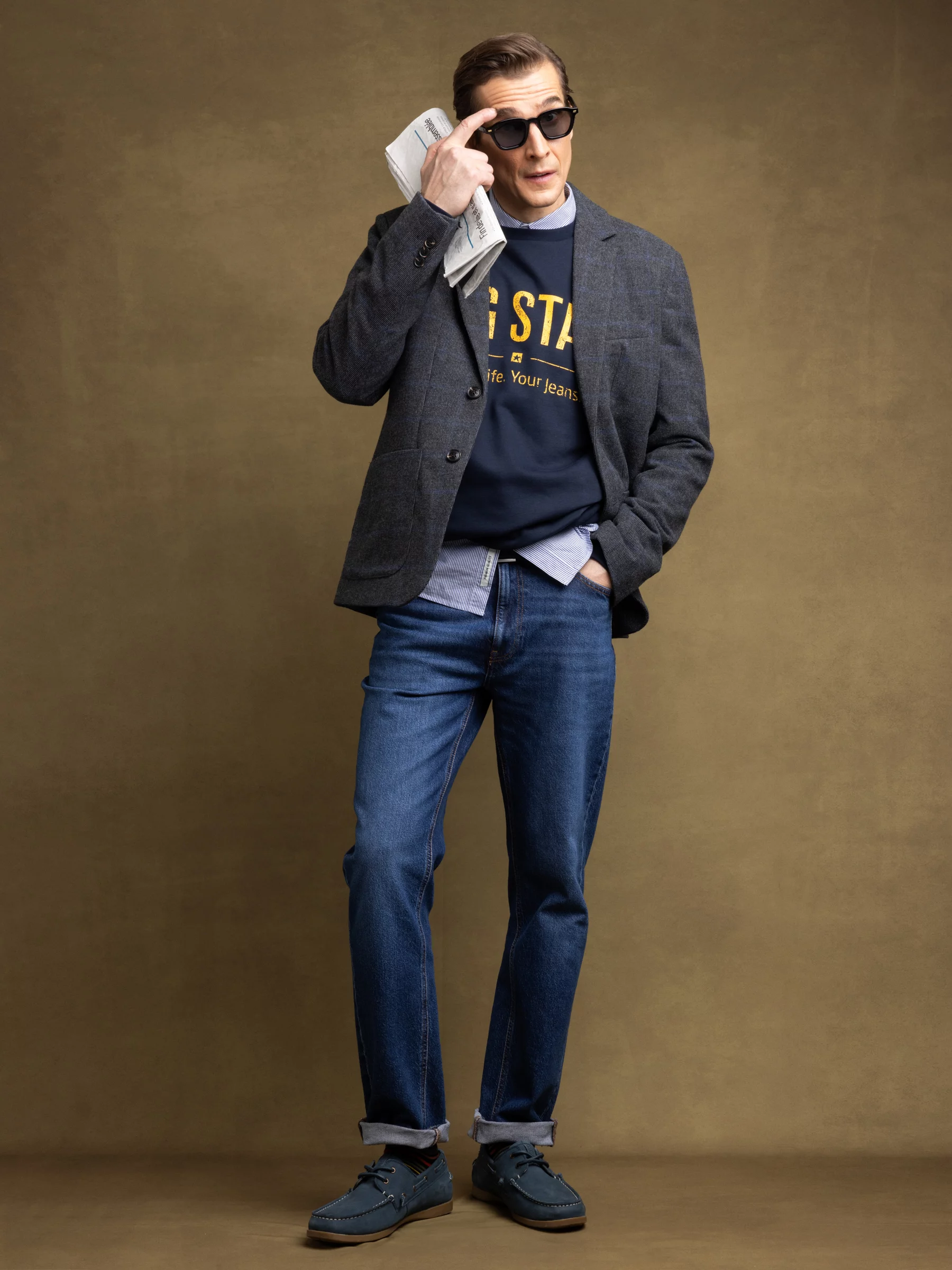 Bluza męska z logo BIG STAR granatowa Setor 403