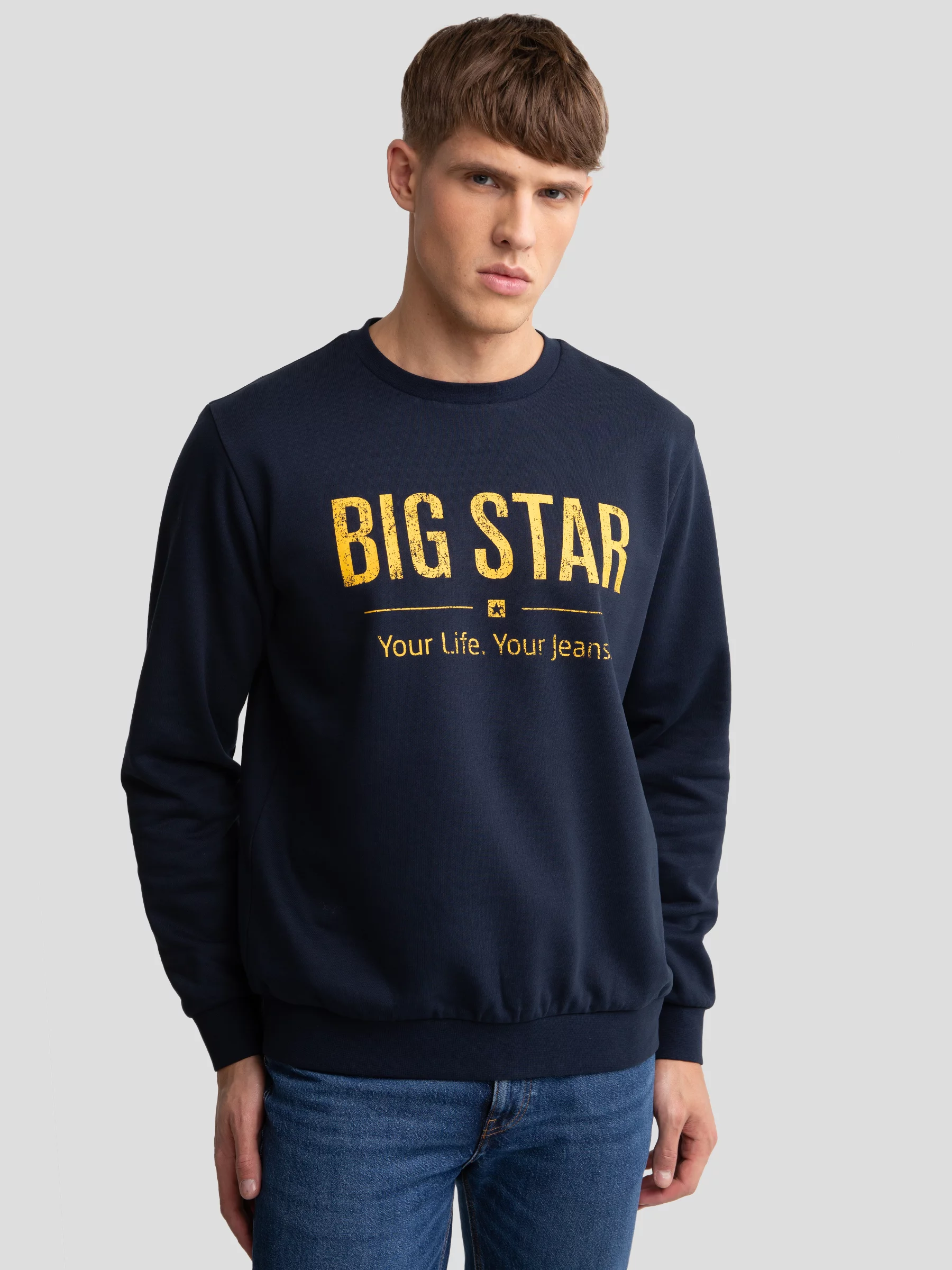 Bluza męska z logo BIG STAR granatowa Setor 403