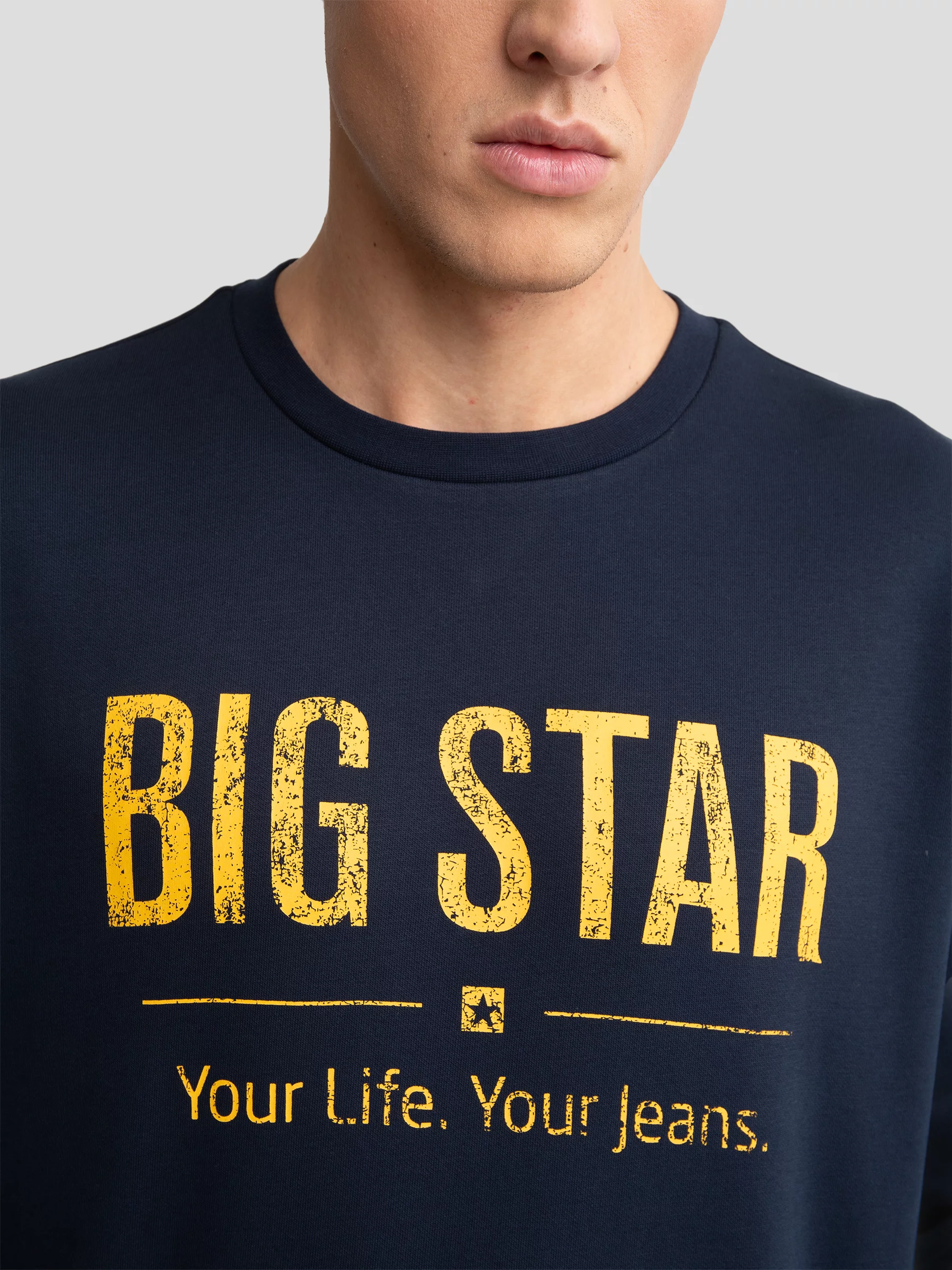 Bluza męska z logo BIG STAR granatowa Setor 403