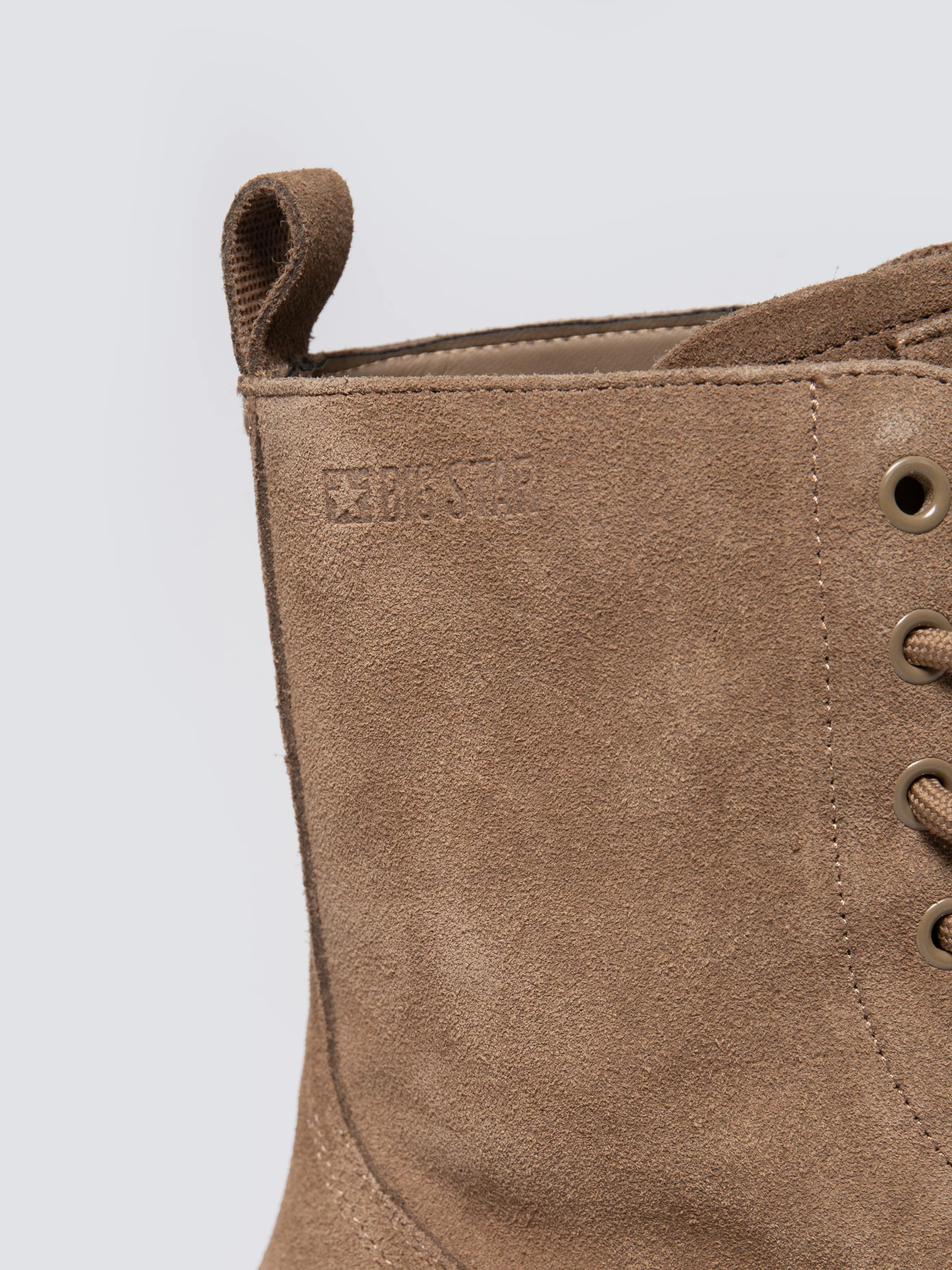 Trapery damskie ze skóry naturalnej zamszowej brązowe OO274A188 803