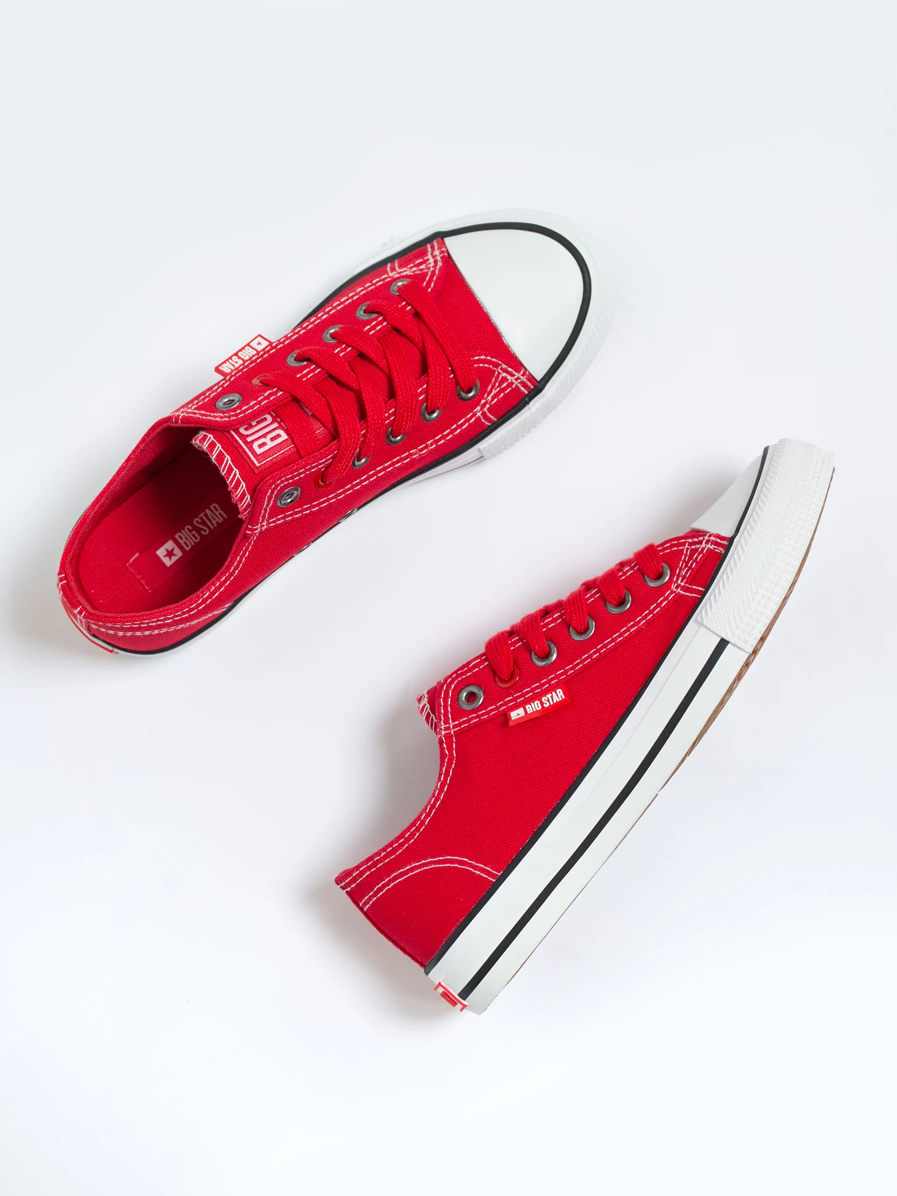 Trampki damskie niskie czerwone JJ274A530 603