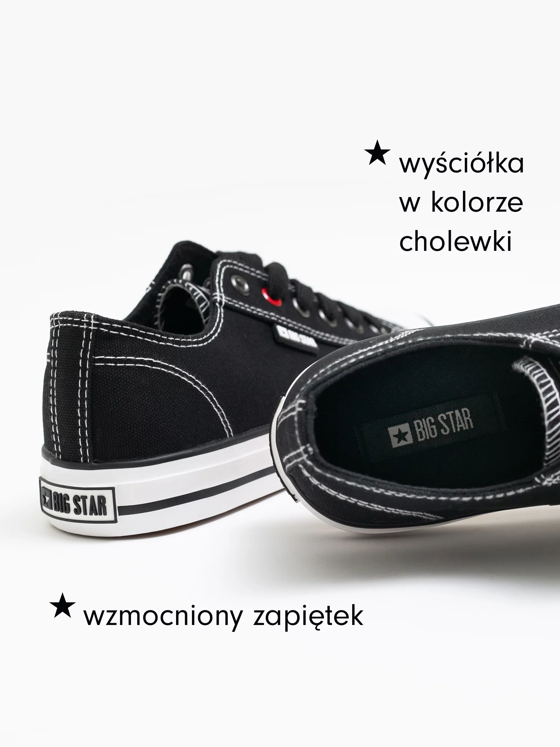 Trampki dziecięce niskie czarne JJ374403 906
