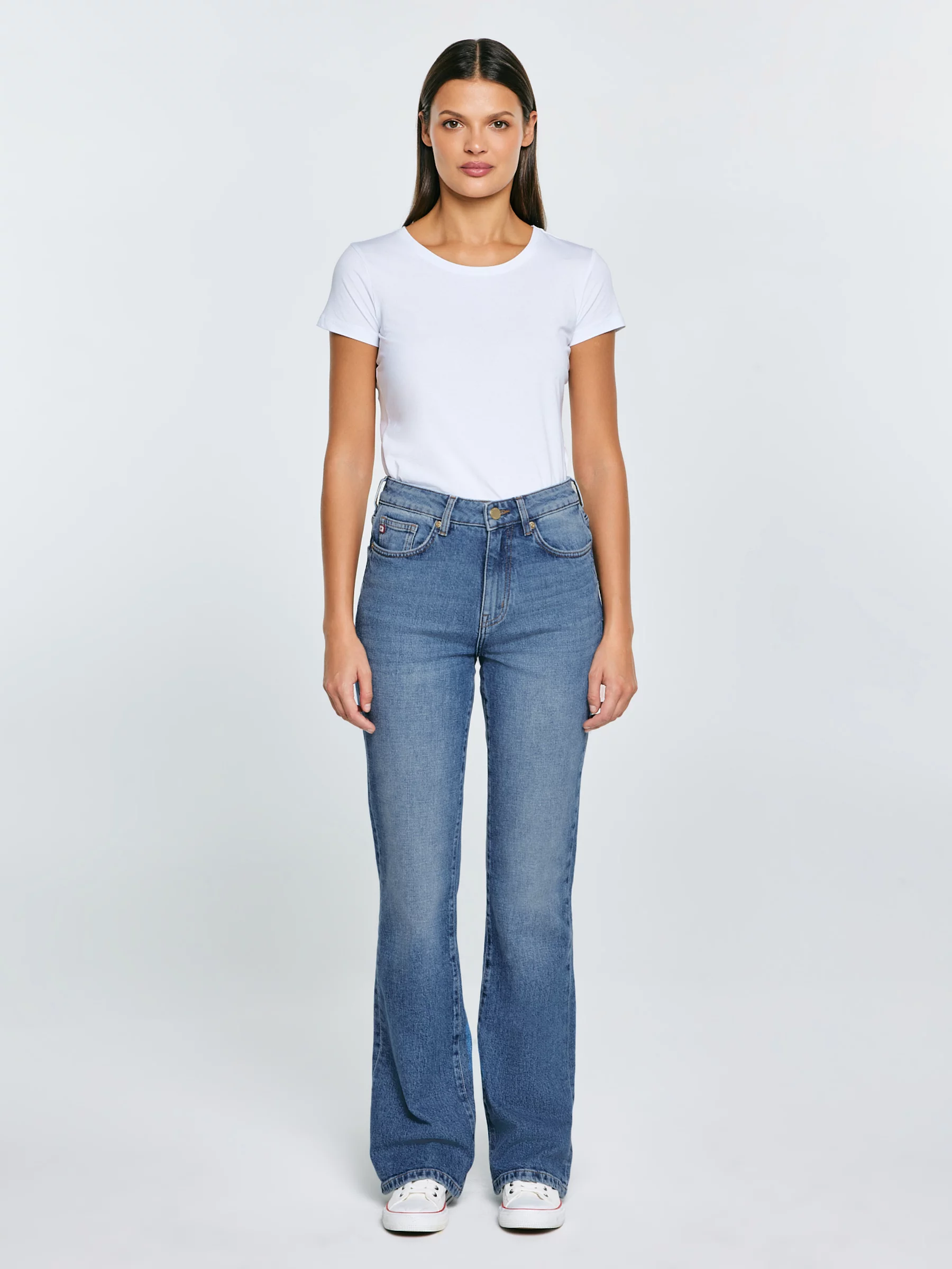 Jeansy damskie bootcut niebieskie Chiara 333