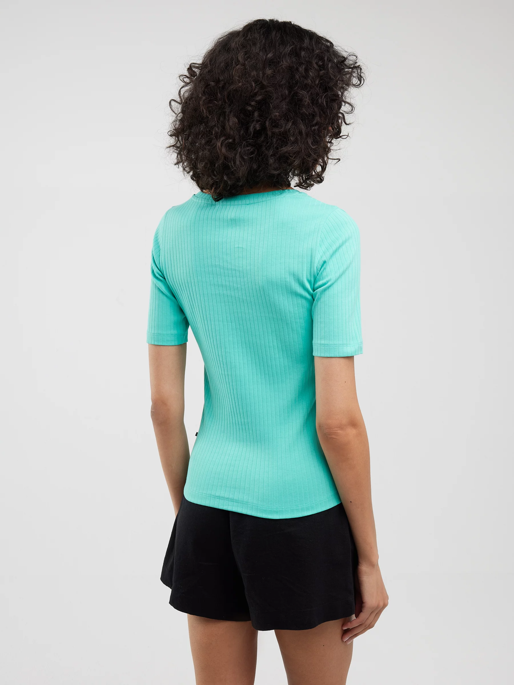 Koszulka damska w prążek turkusowa Alessa 302