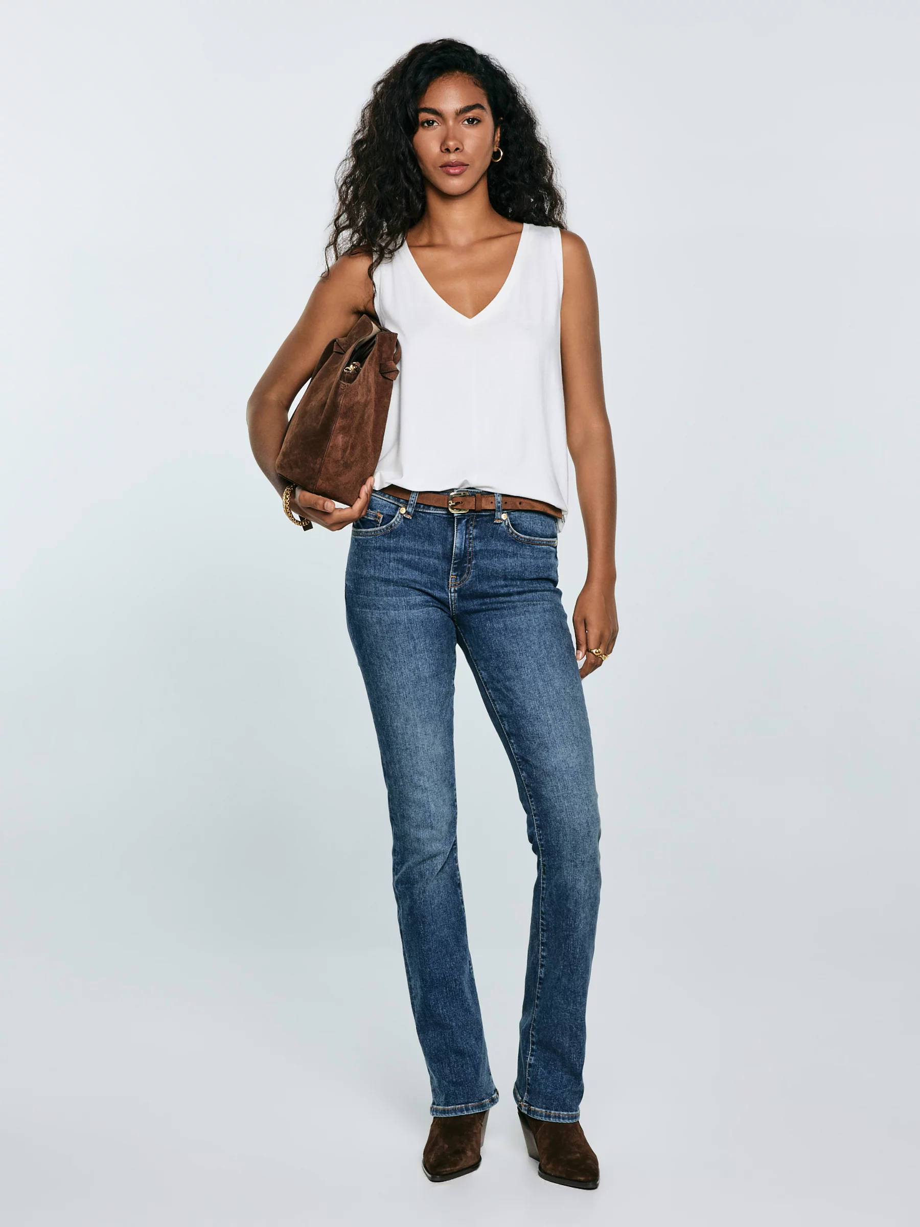 Koszulka damska na ramiączkach z wiskozy biała Pistima 100