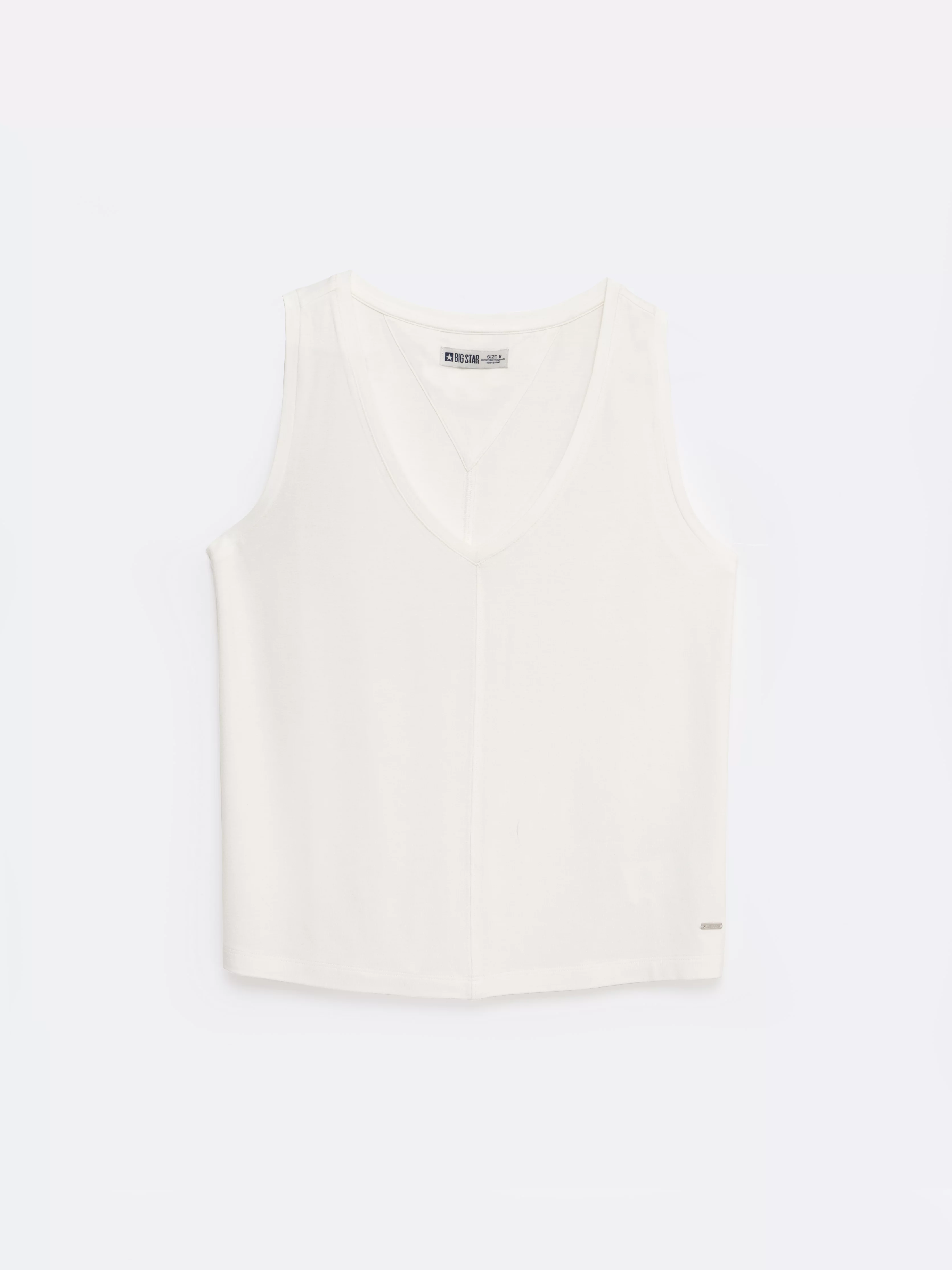 Koszulka damska na ramiączkach z wiskozy biała Pistima 100