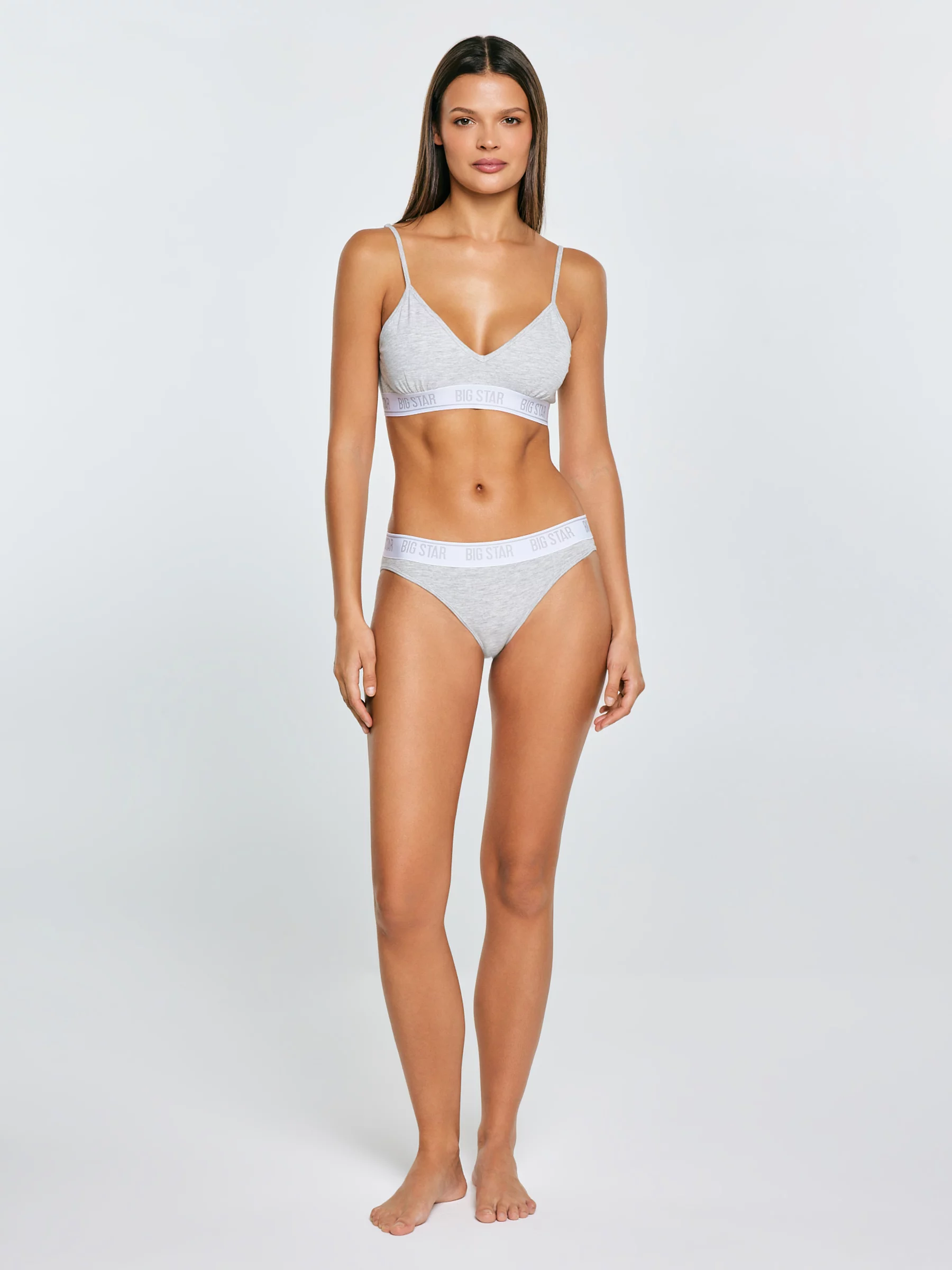 Figi damskie bawełniane szare Matyllda 901