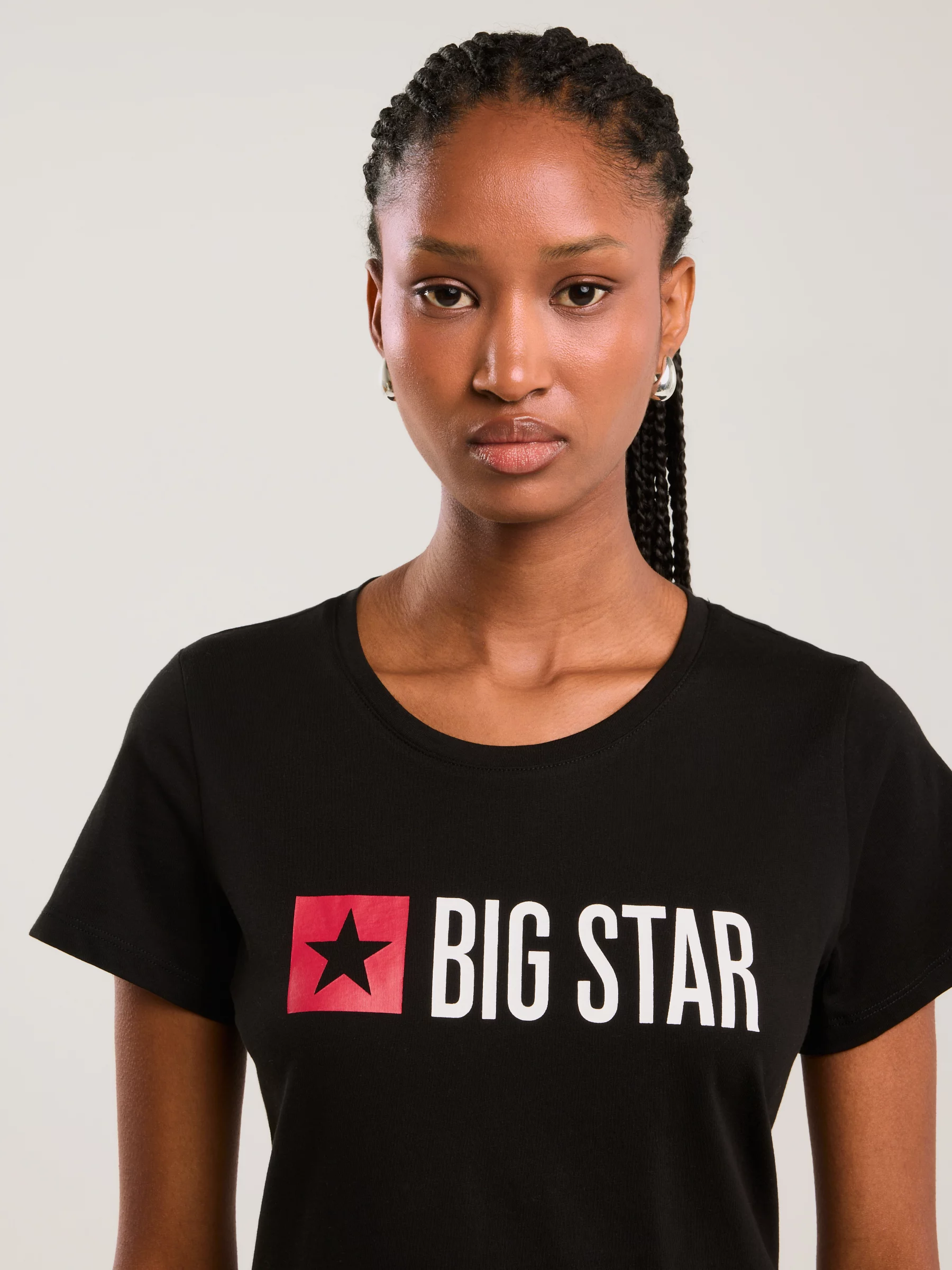 Koszulka damska z logo czarna Risma 906