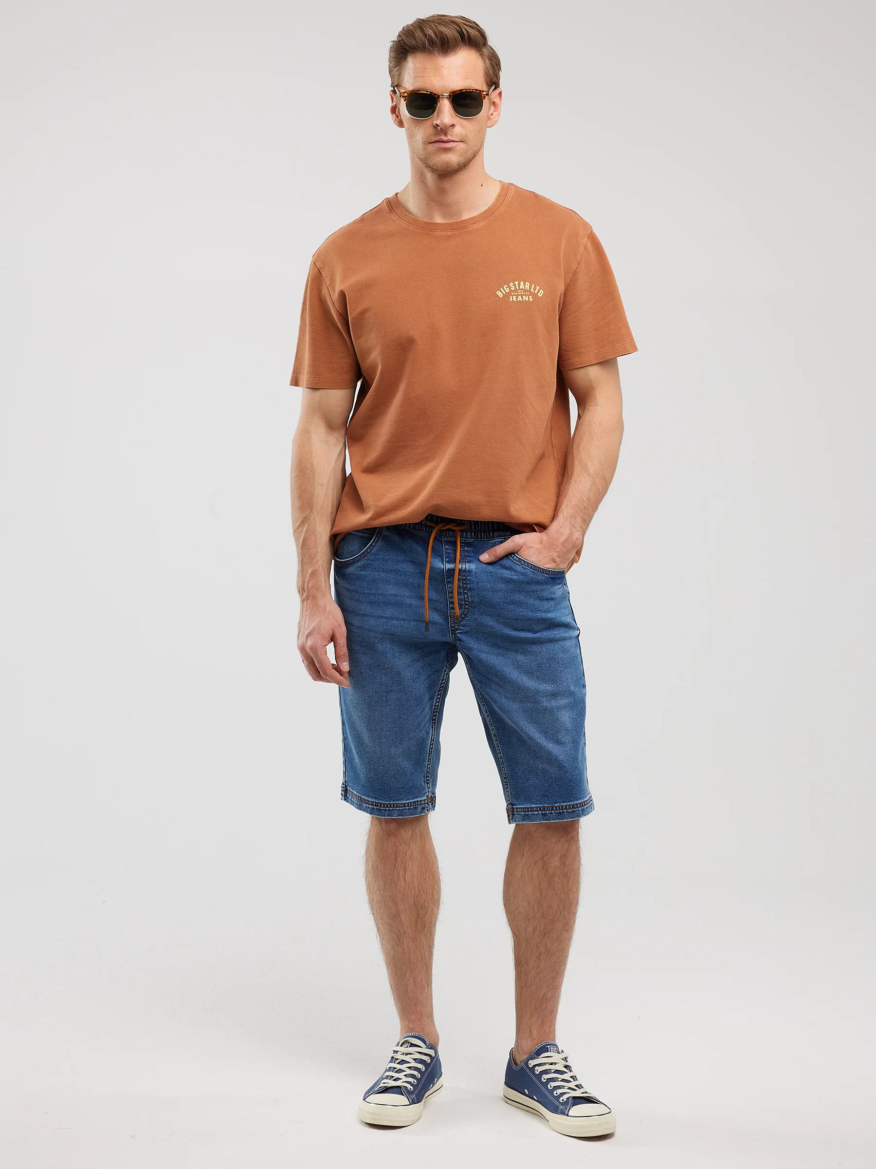 Szorty męskie jeansowe niebieskie Parker 486